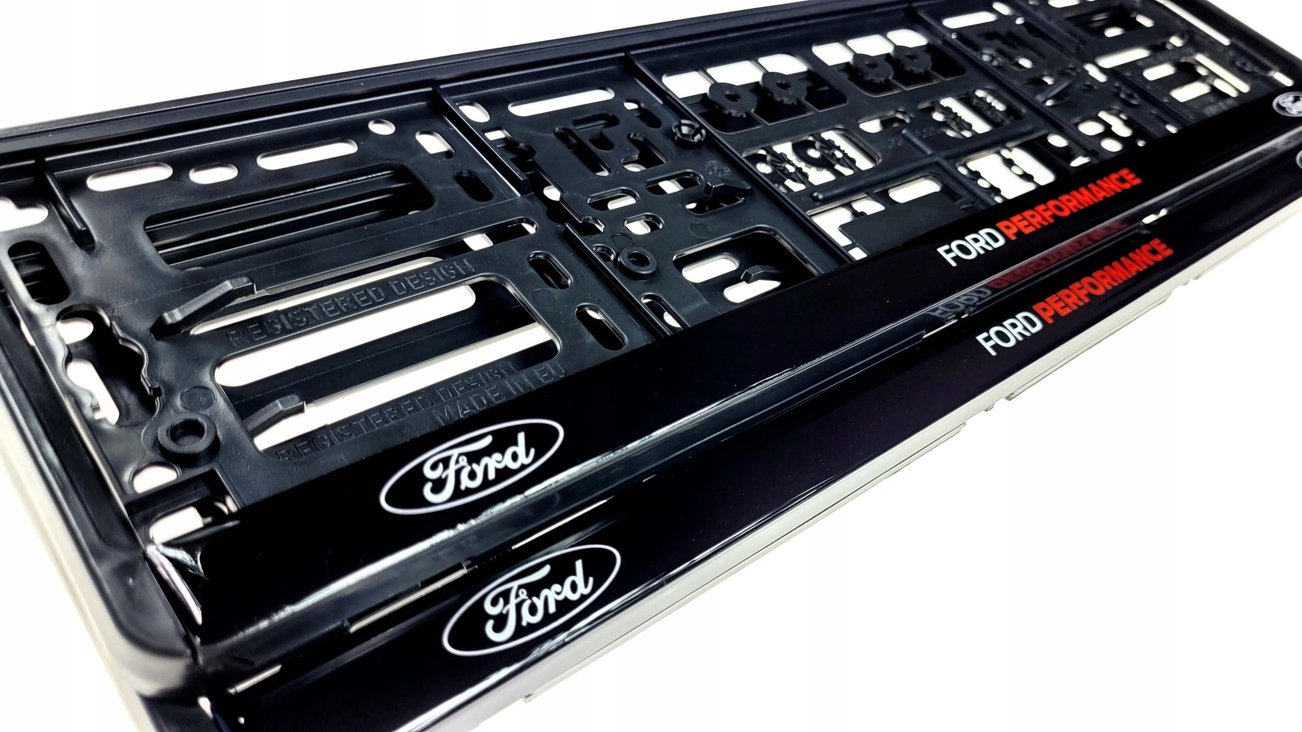 Skiltholder logo Ford Performance Edition Red │ Nummerskiltholder License Plate Frame  - sett 2 stk. - sett 2 stk. Image 2