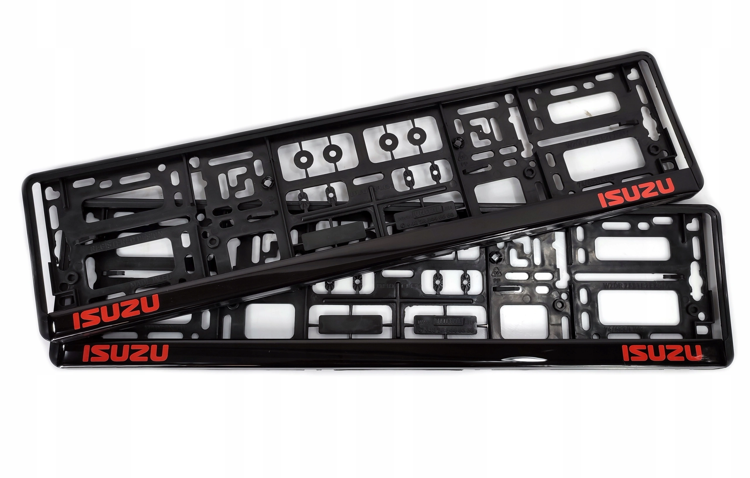 Skiltholder logo Isuzu Red Edition │ Nummerskiltholder License Plate Frame - 1 stk. – bilde 3