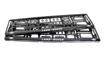 Skiltholder logo Land Rover │ Nummerskiltholder License Plate Frame - sett 2 stk.