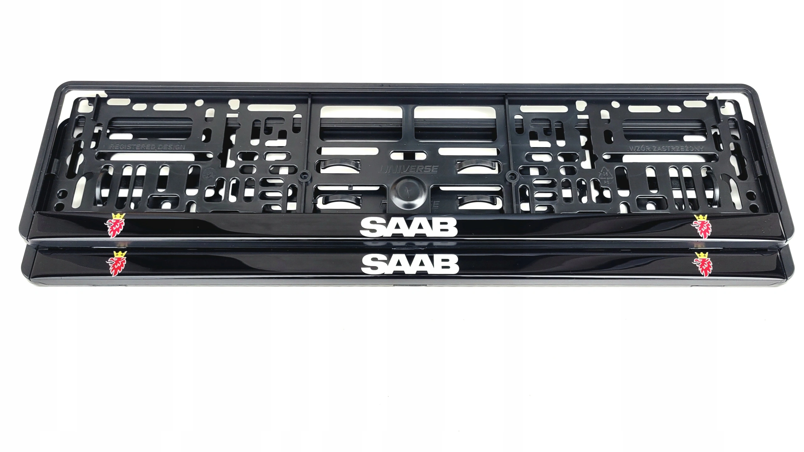 Skiltholder logo Saab │ Nummerskiltholder License Plate Frame - sett 2 stk. – bilde 3