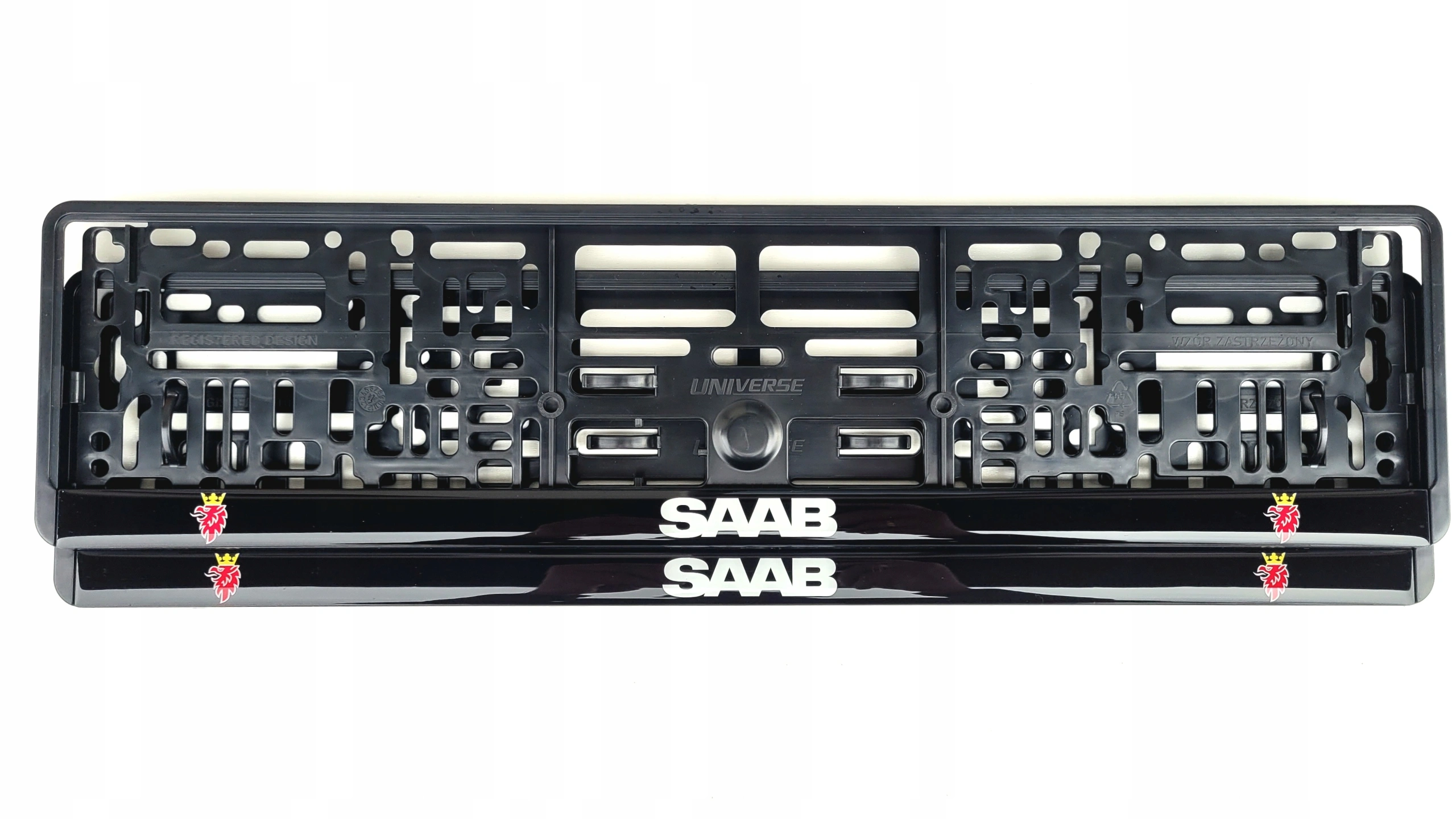Skiltholder logo Saab │ Nummerskiltholder License Plate Frame - sett 2 stk. – bilde 4