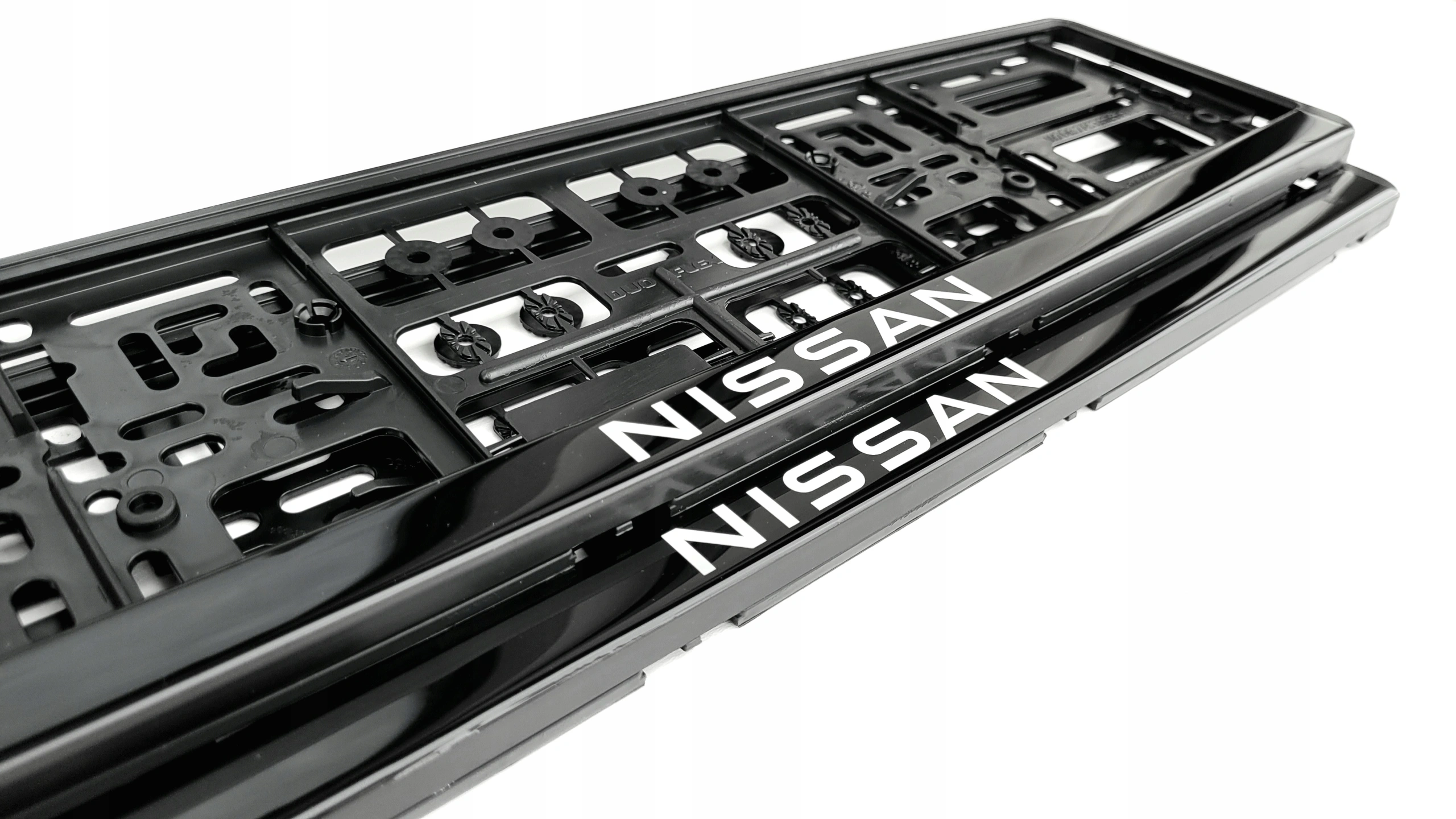 Skiltholder Nissan Black Edition │ Nummerskiltholder License Plate Frame  - sett 2 stk.