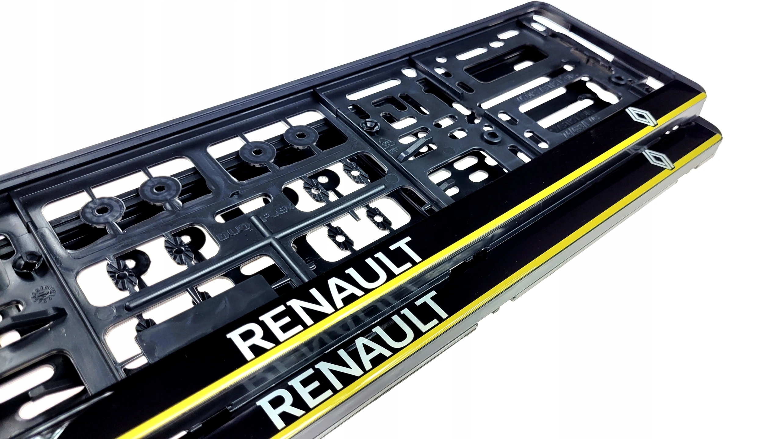 Skiltholder Renault Yellow Edition │ Nummerskiltholder License Plate Frame  - sett 2 stk. – bilde 2