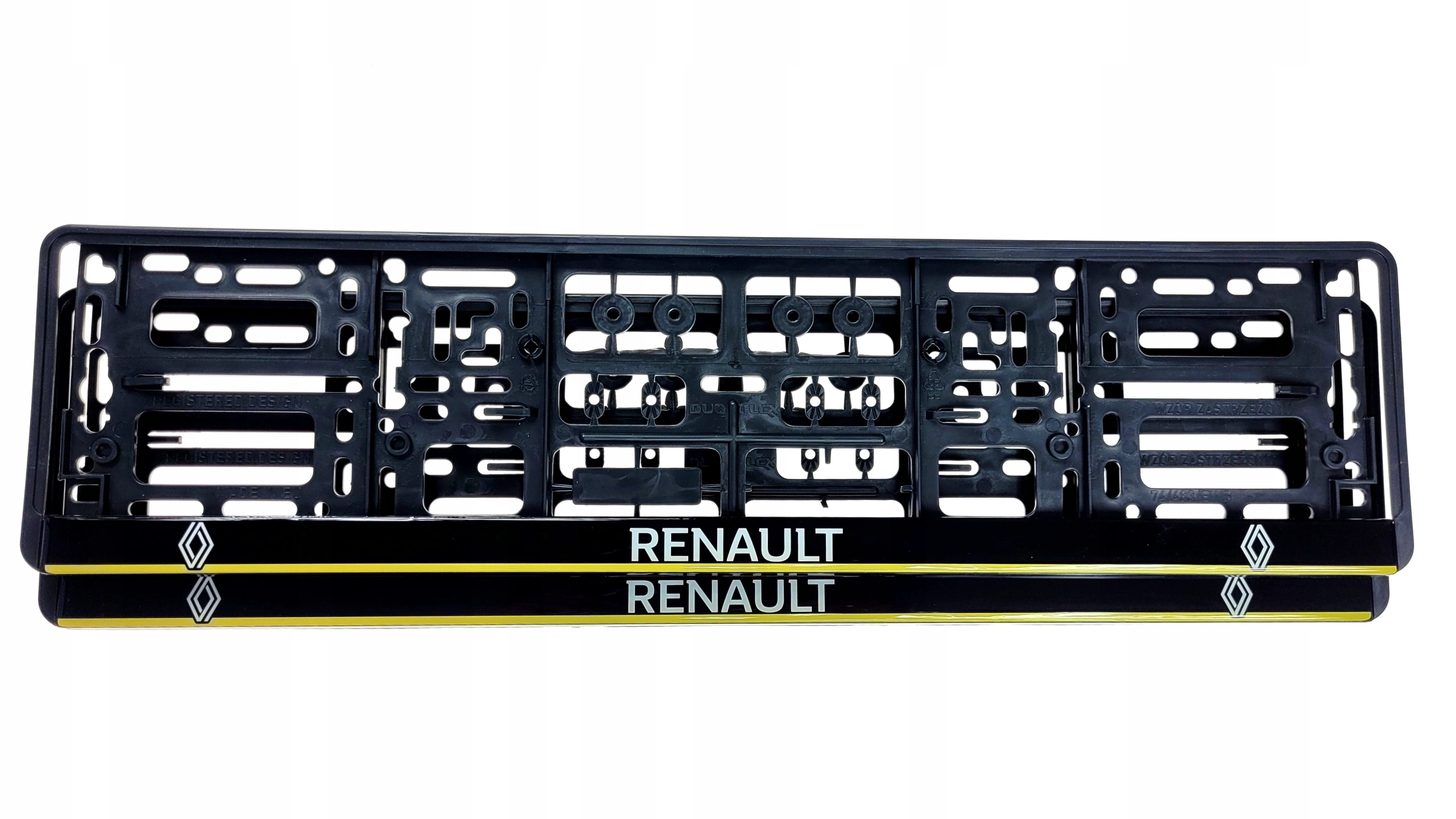 Skiltholder Renault Yellow Edition │ Nummerskiltholder License Plate Frame  - sett 2 stk. – bilde 4