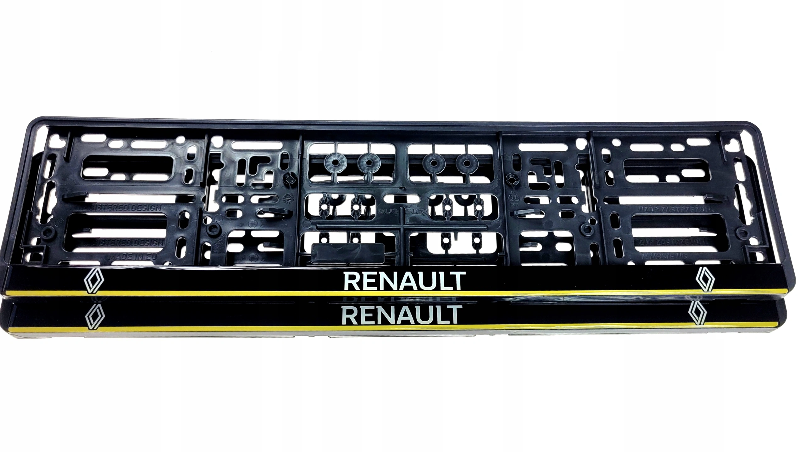 Skiltholder Renault Yellow Edition │ Nummerskiltholder License Plate Frame  - sett 2 stk. – bilde 5