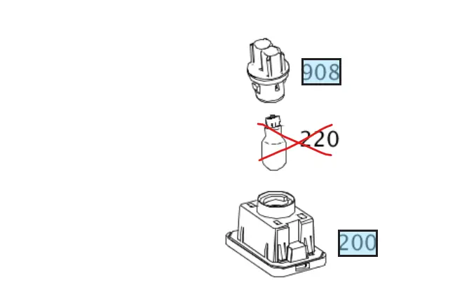 Skiltlys Mercedes-Benz GL (X164) 2006 - 2012 │ Genuine® - 1 stk.