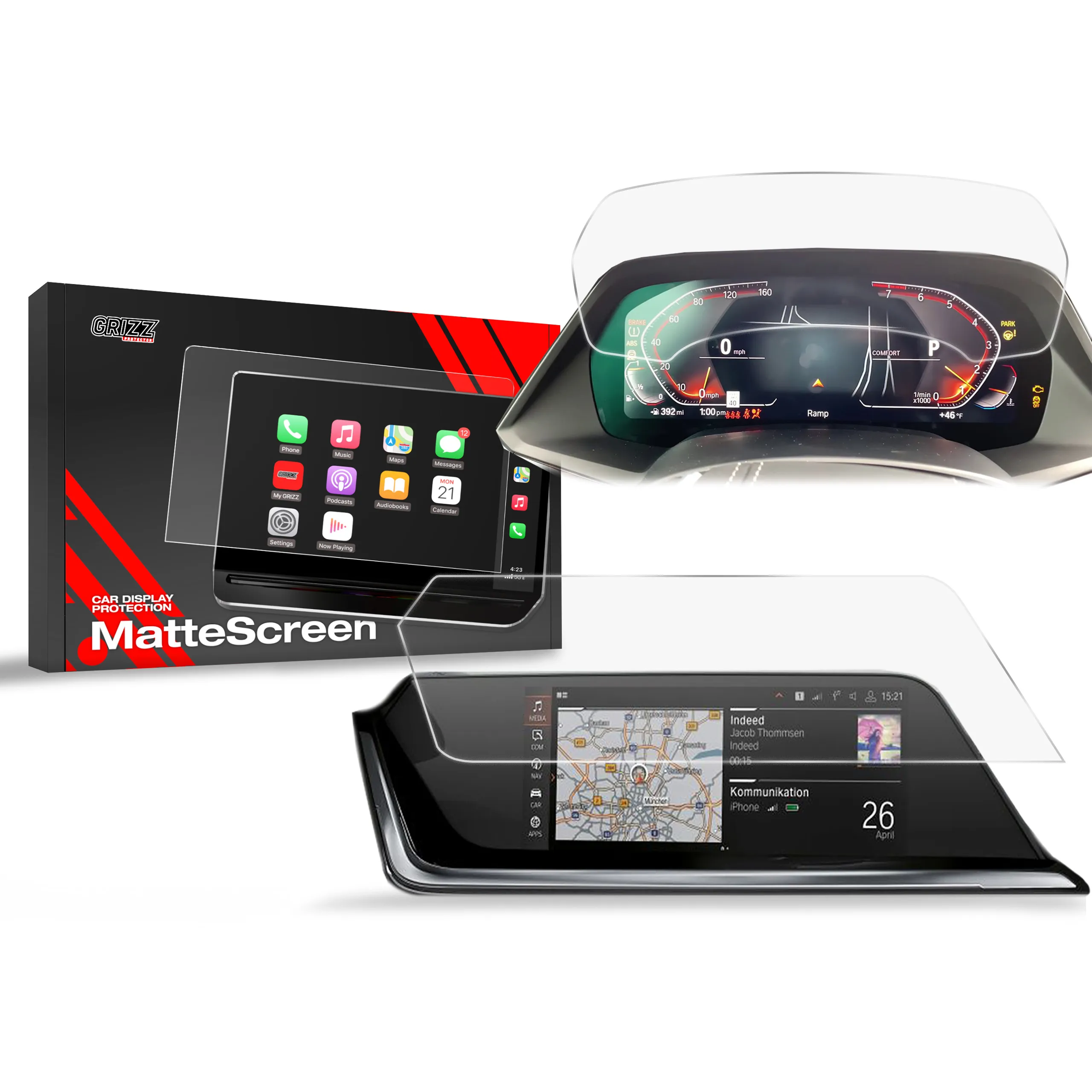 Skjermbeskytter 2-i-1 BMW Z4 G29 10,25" 2019 - 2025 │ Matt Anti-fingeravtrykk Film Grizz MatteScreen