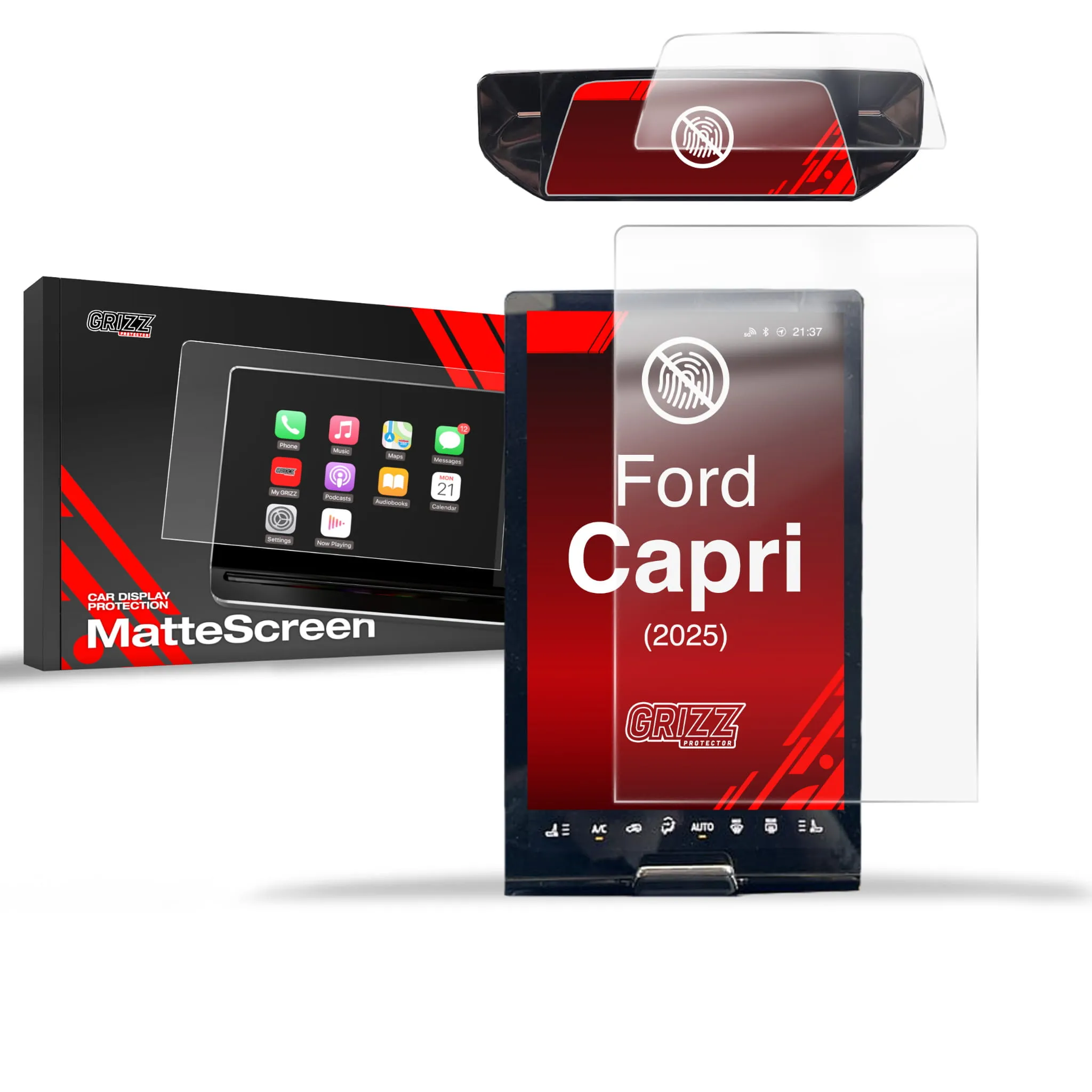 Skjermbeskytter 2-i-1 Ford Capri EV 2024 -> │ 14,6" Matt Anti-fingeravtrykk Film Grizz MatteScreen