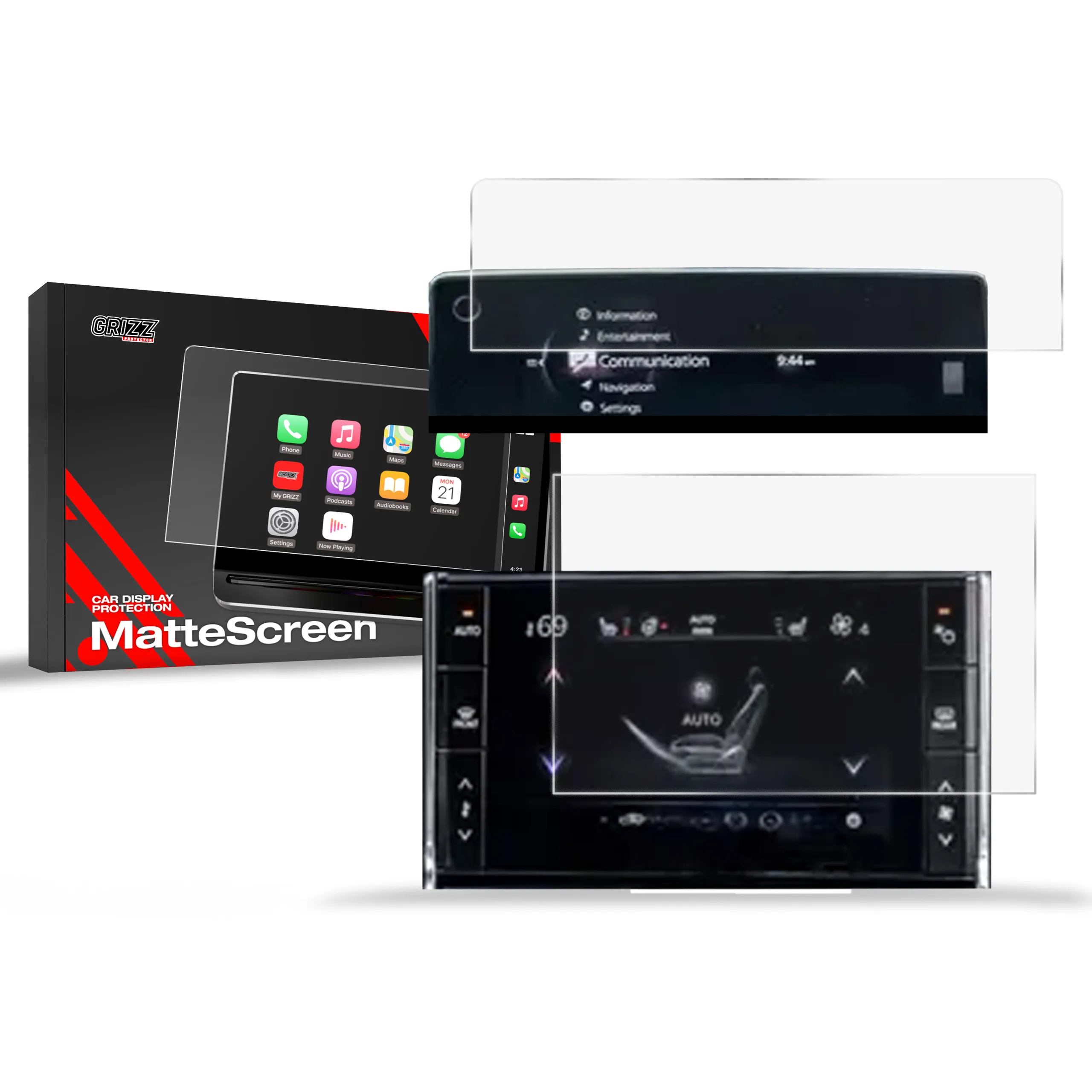 Skjermbeskytter 2-i-1 Mazda MX-30 2020 - 2025 │ Matt Anti-fingeravtrykk Film Grizz MatteScreen
