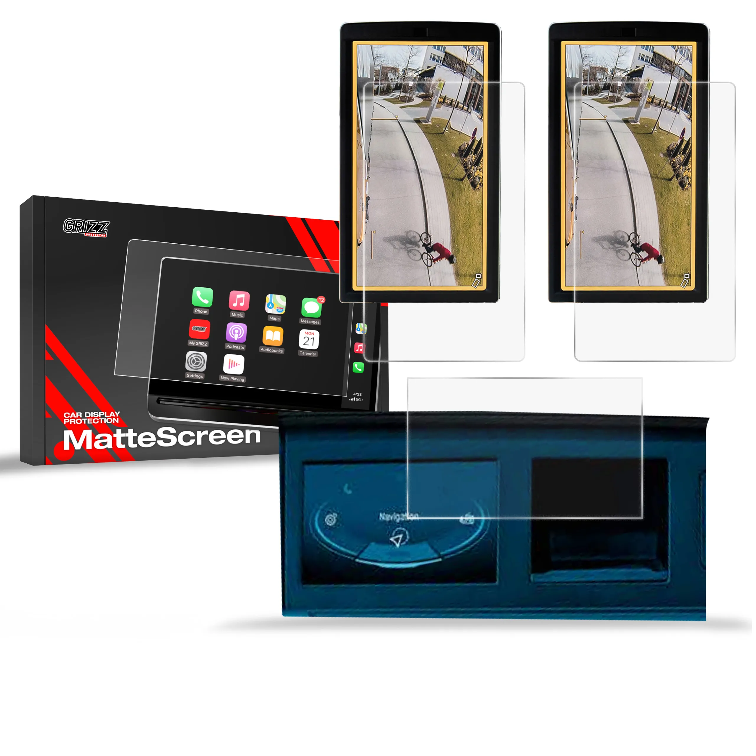 Skjermbeskytter 3-i-1 MAN TGX 7" │ Matt Anti-fingeravtrykk Film Grizz MatteScreen