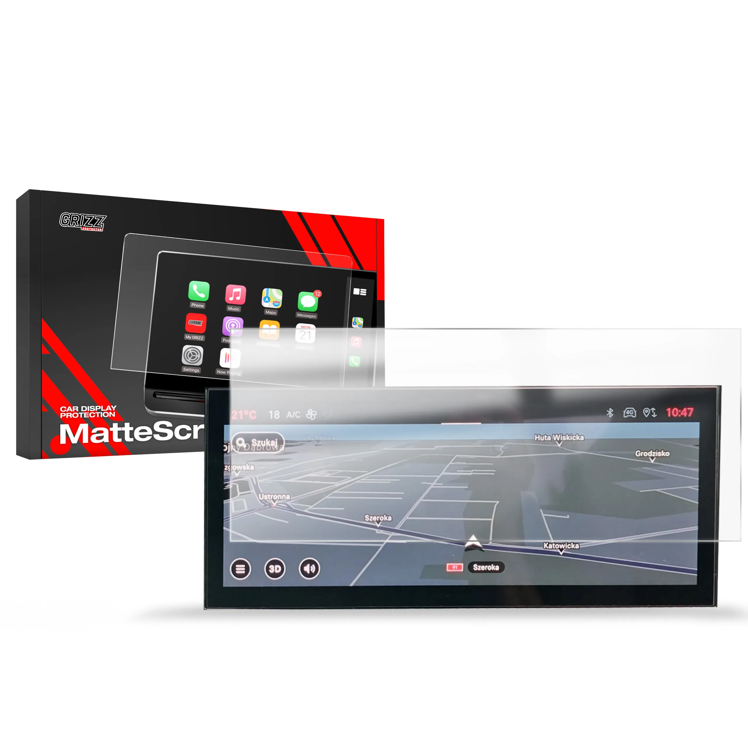 Skjermbeskytter Alfa Romeo Junior 10,25" 2024 - 2025 │ Matt Anti-fingeravtrykk Film Grizz MatteScreen