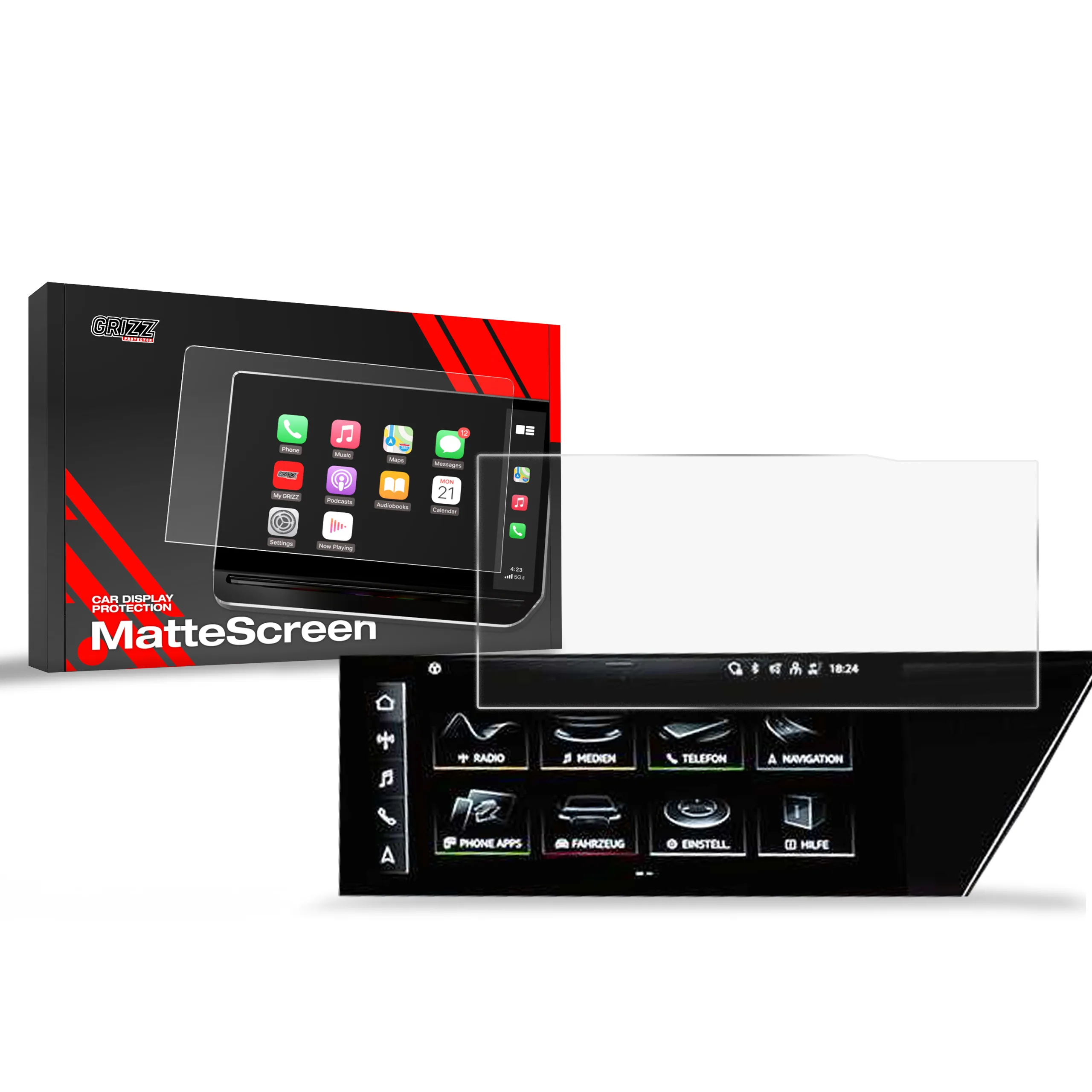Skjermbeskytter Audi A3 8Y 2020 - 2025 │ Matt Anti-fingeravtrykk Film Grizz MatteScreen