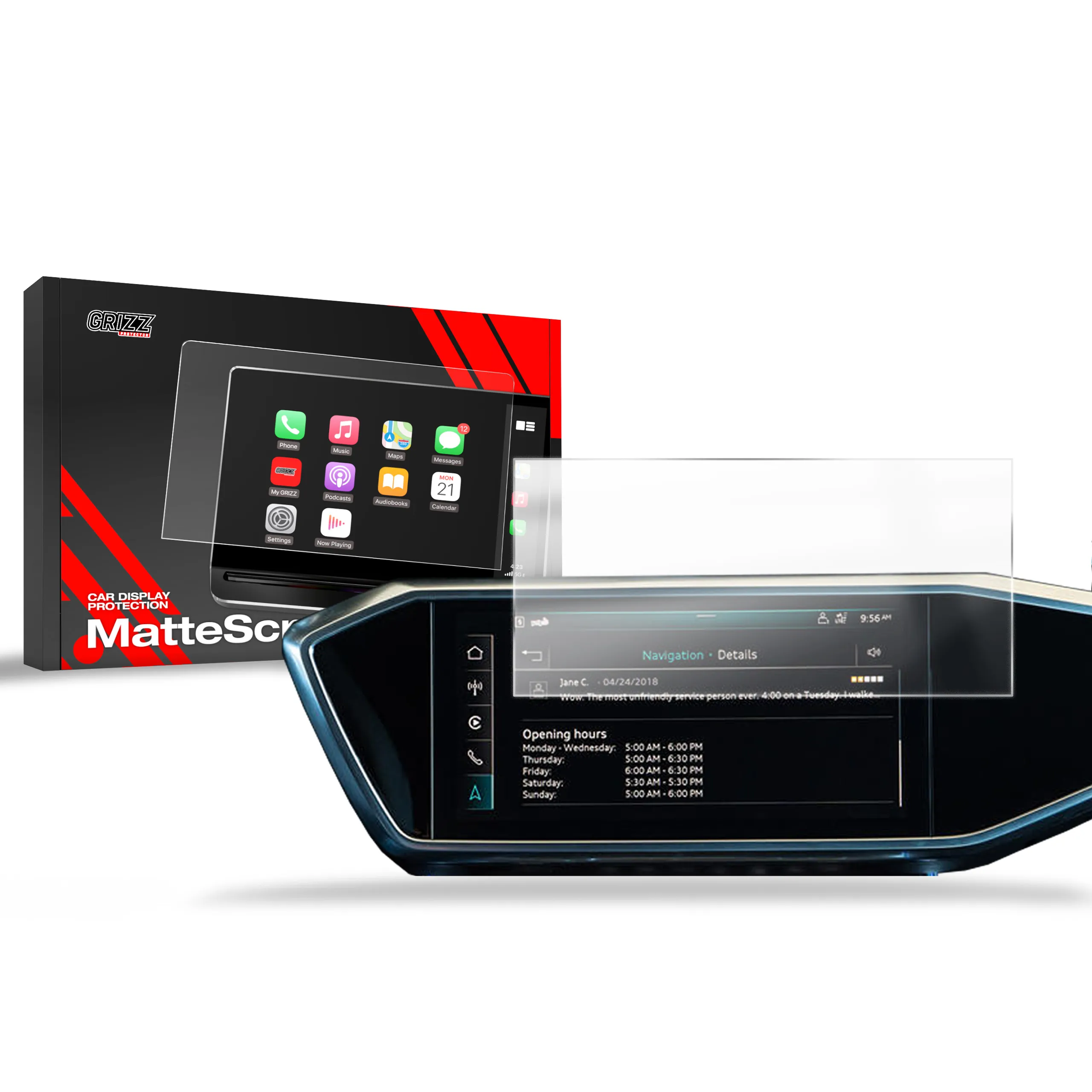 Skjermbeskytter Audi A6 C8 2018 - 2024 │ Matt Anti-fingeravtrykk Film Grizz MatteScreen