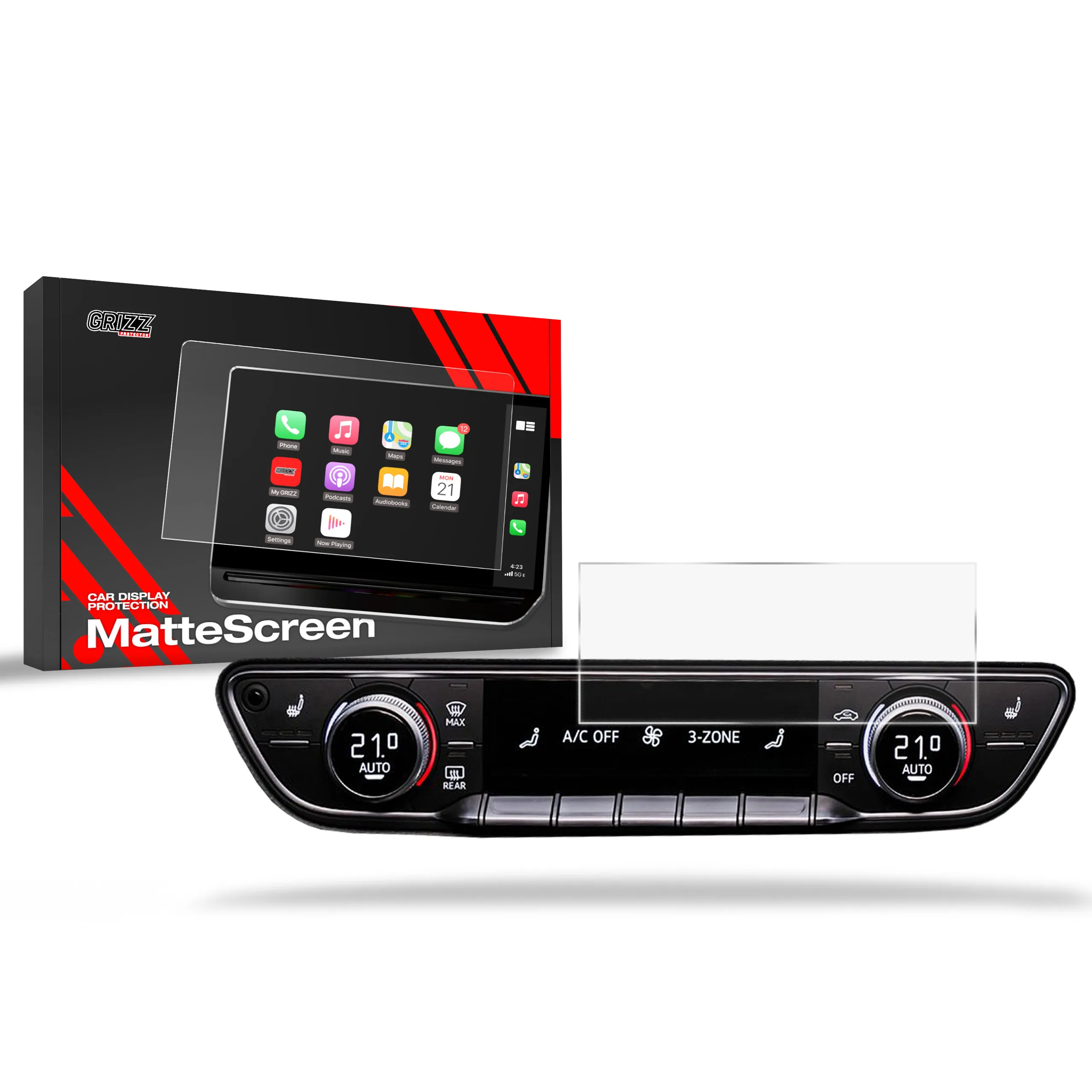 Skjermbeskytter Audi Q5 AC Panel 2016 - 2019 │ Matt Anti-fingeravtrykk Film Grizz MatteScreen