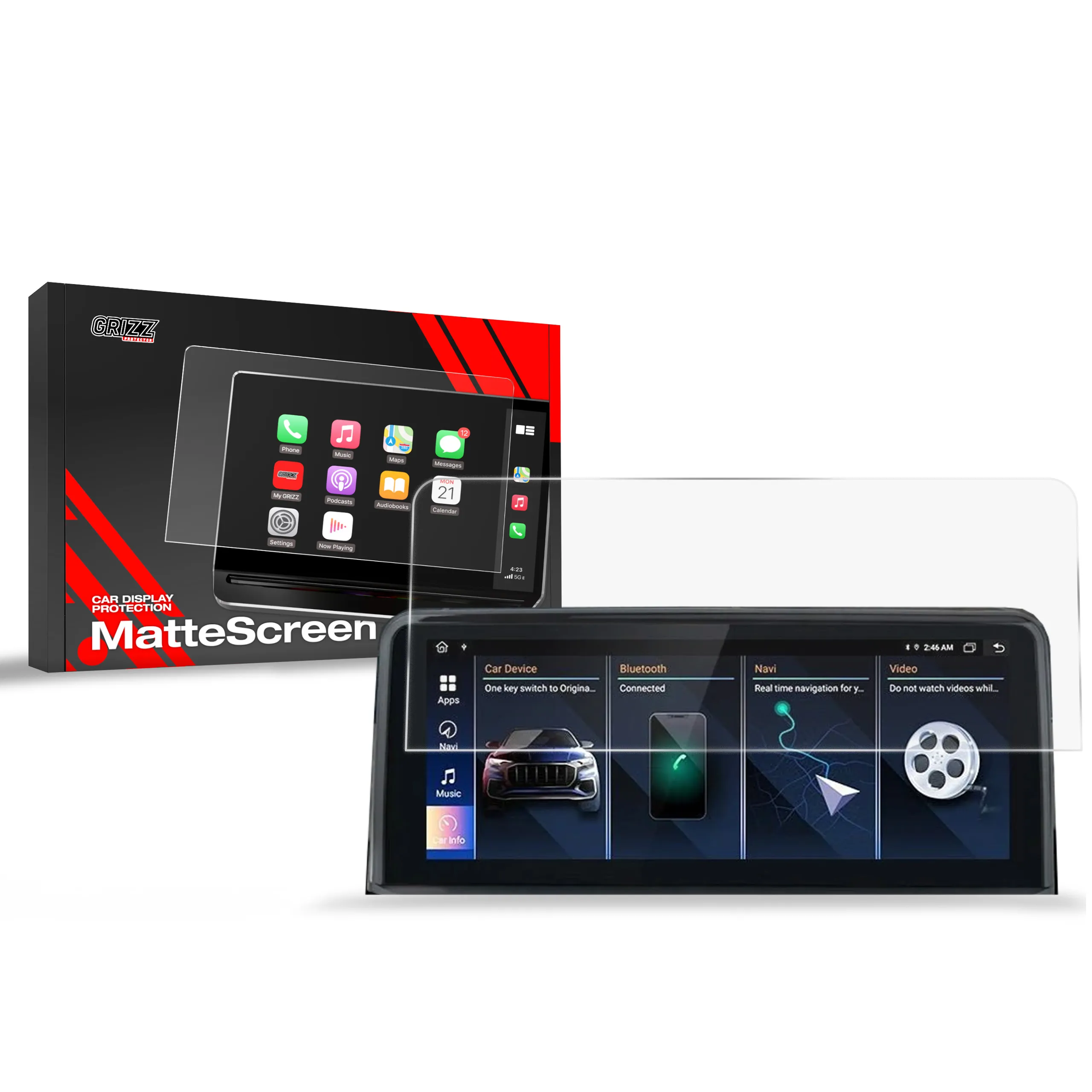 Skjermbeskytter BMW 1 F20 8,8" 2011 - 2019 │ Matt Anti-fingeravtrykk Film Grizz MatteScreen