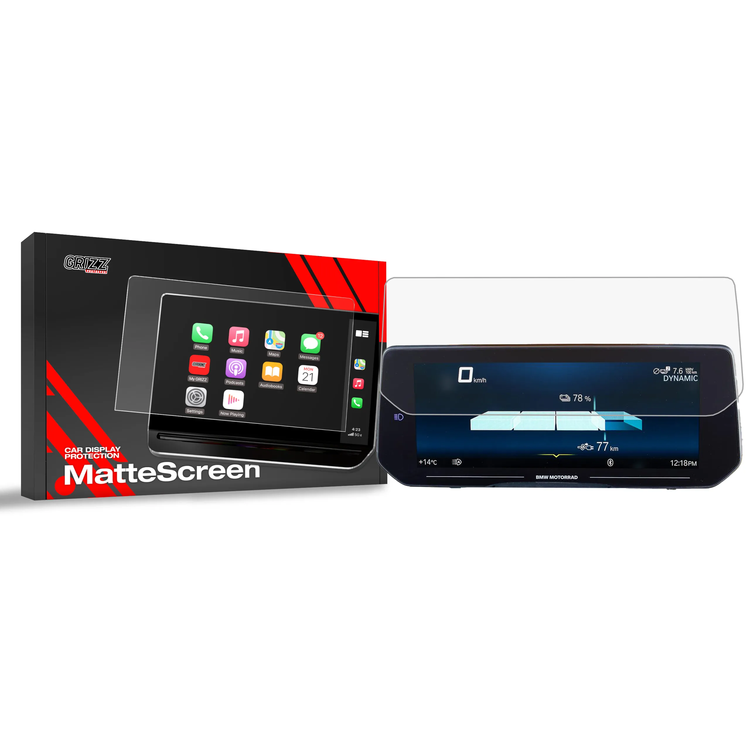 Skjermbeskytter BMW K 1600 GTL 10,25" TFT 2022 - 2025 │ Matt Anti-fingeravtrykk Film Grizz MatteScreen
