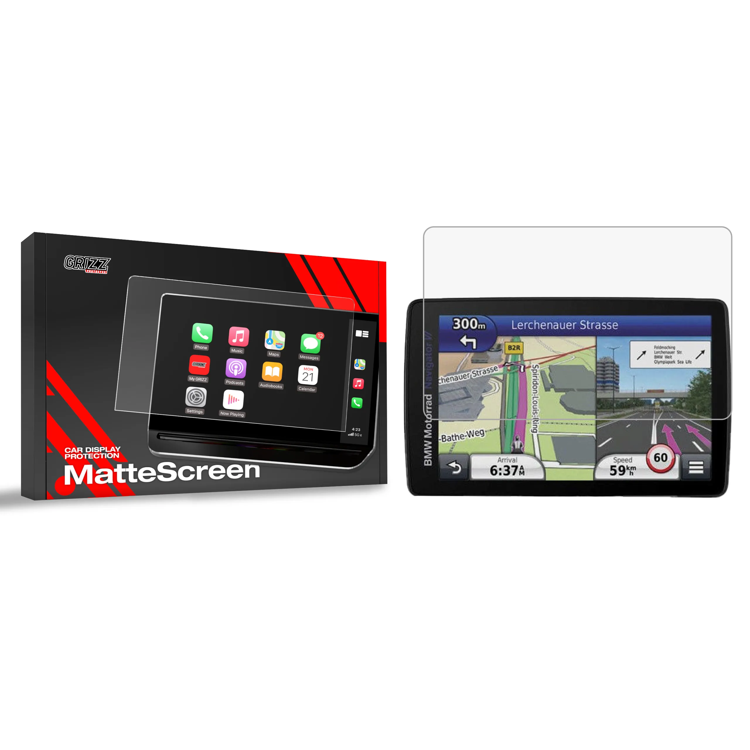 Skjermbeskytter BMW Navigator 6 │ Matt Anti-fingeravtrykk Film Grizz MatteScreen
