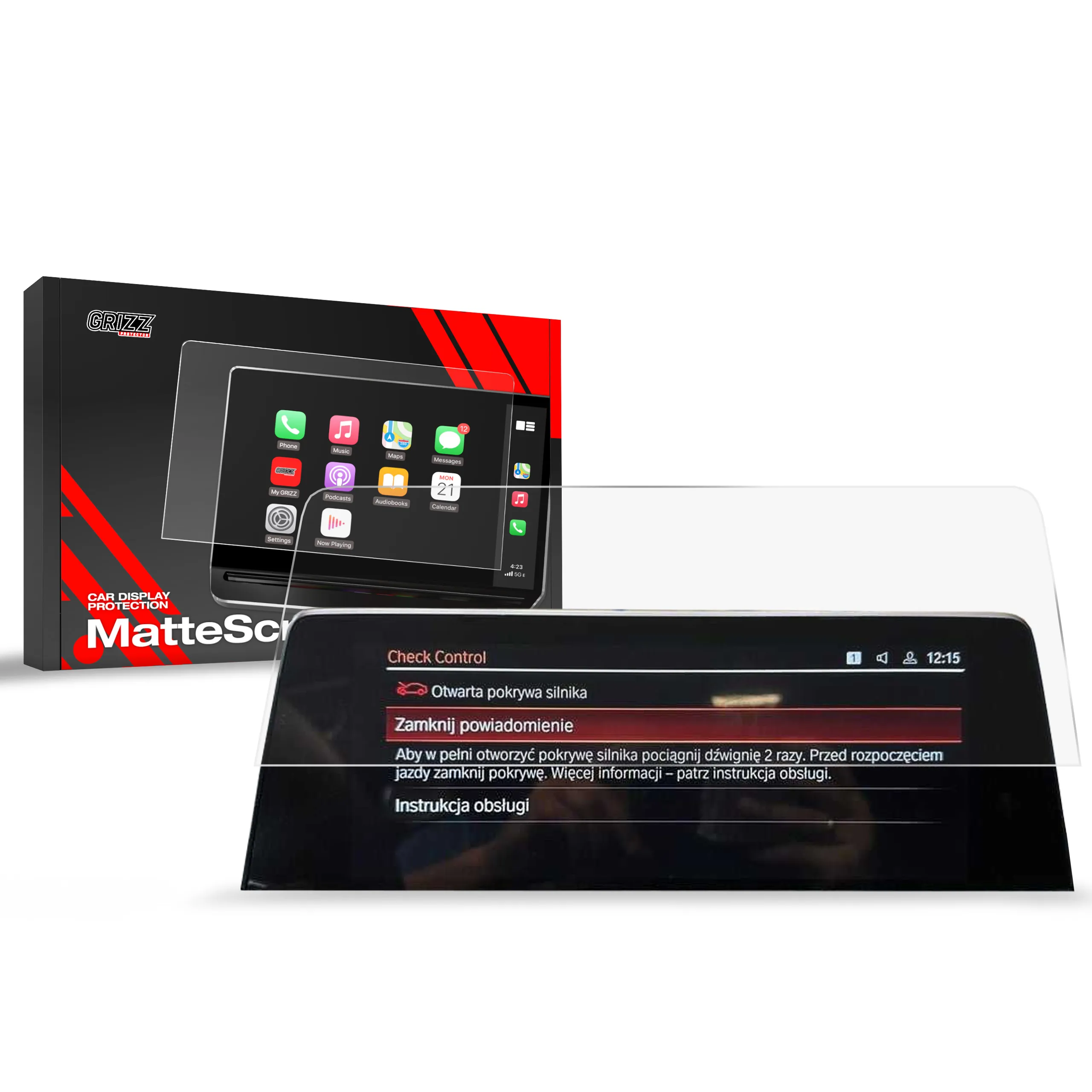 Skjermbeskytter BMW X4 G02 10,25" 2021 - 2025 │ Matt Anti-fingeravtrykk Film Grizz MatteScreen