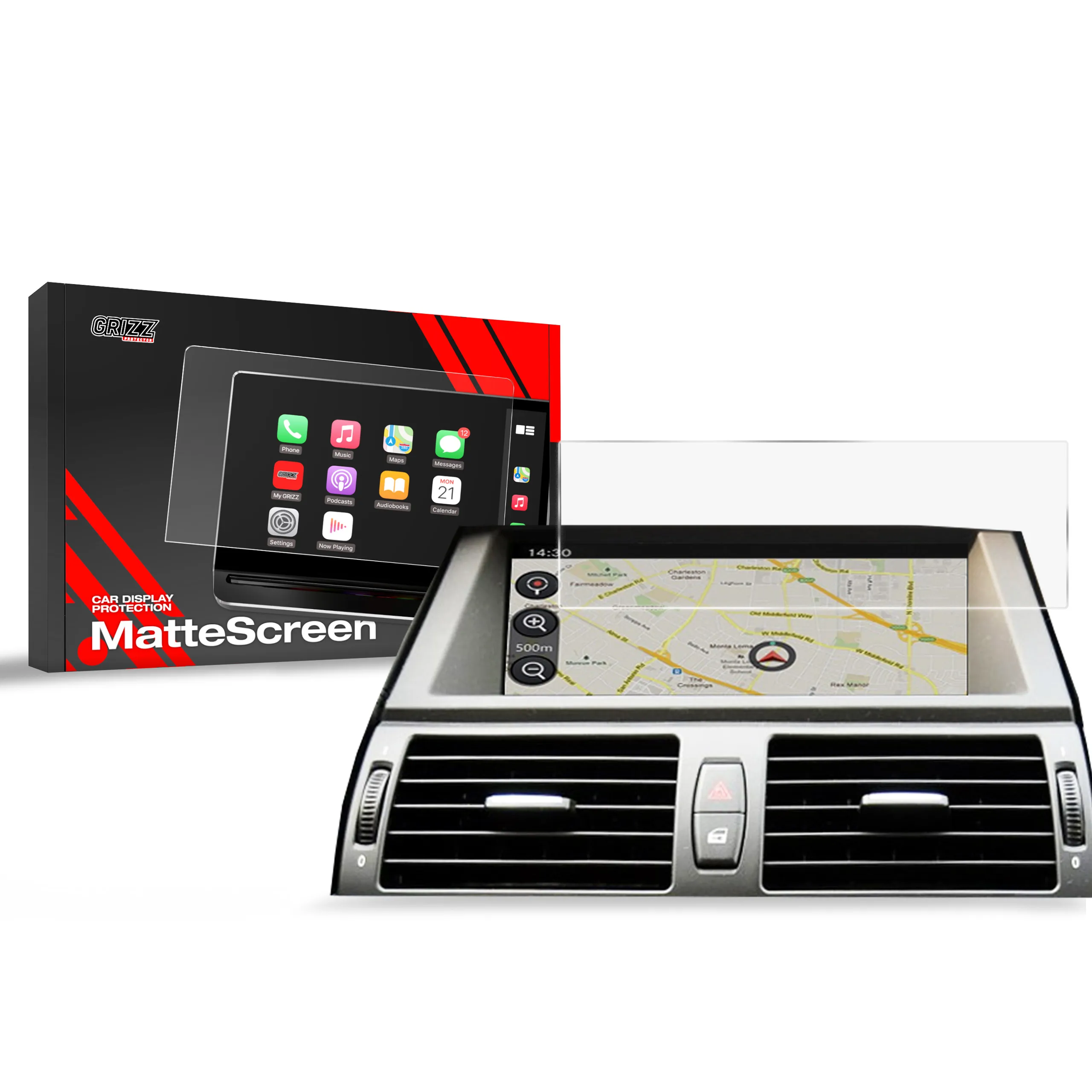 Skjermbeskytter BMW X5 E70 8,8" 2010 - 2017 │ Matt Anti-fingeravtrykk Film Grizz MatteScreen