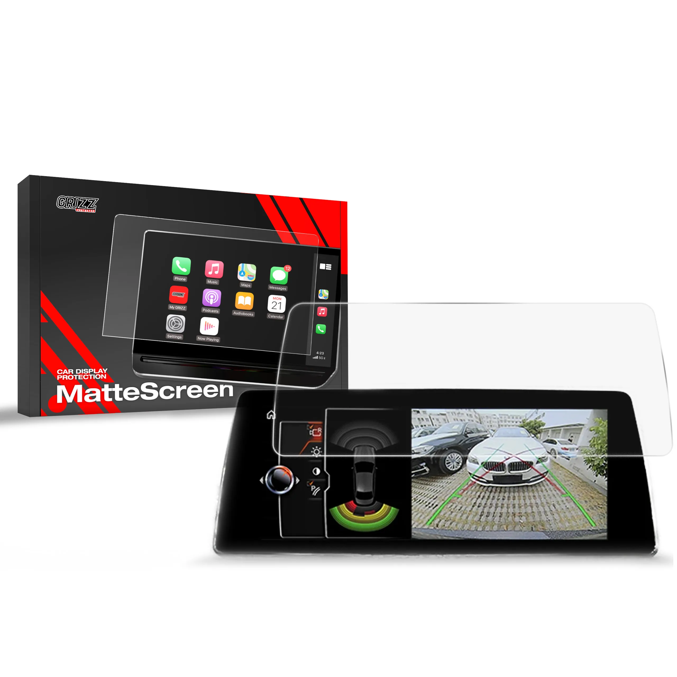 Skjermbeskytter BMW X6 F16 10,2" 2014 - 2019 │ Matt Anti-fingeravtrykk Film Grizz MatteScreen