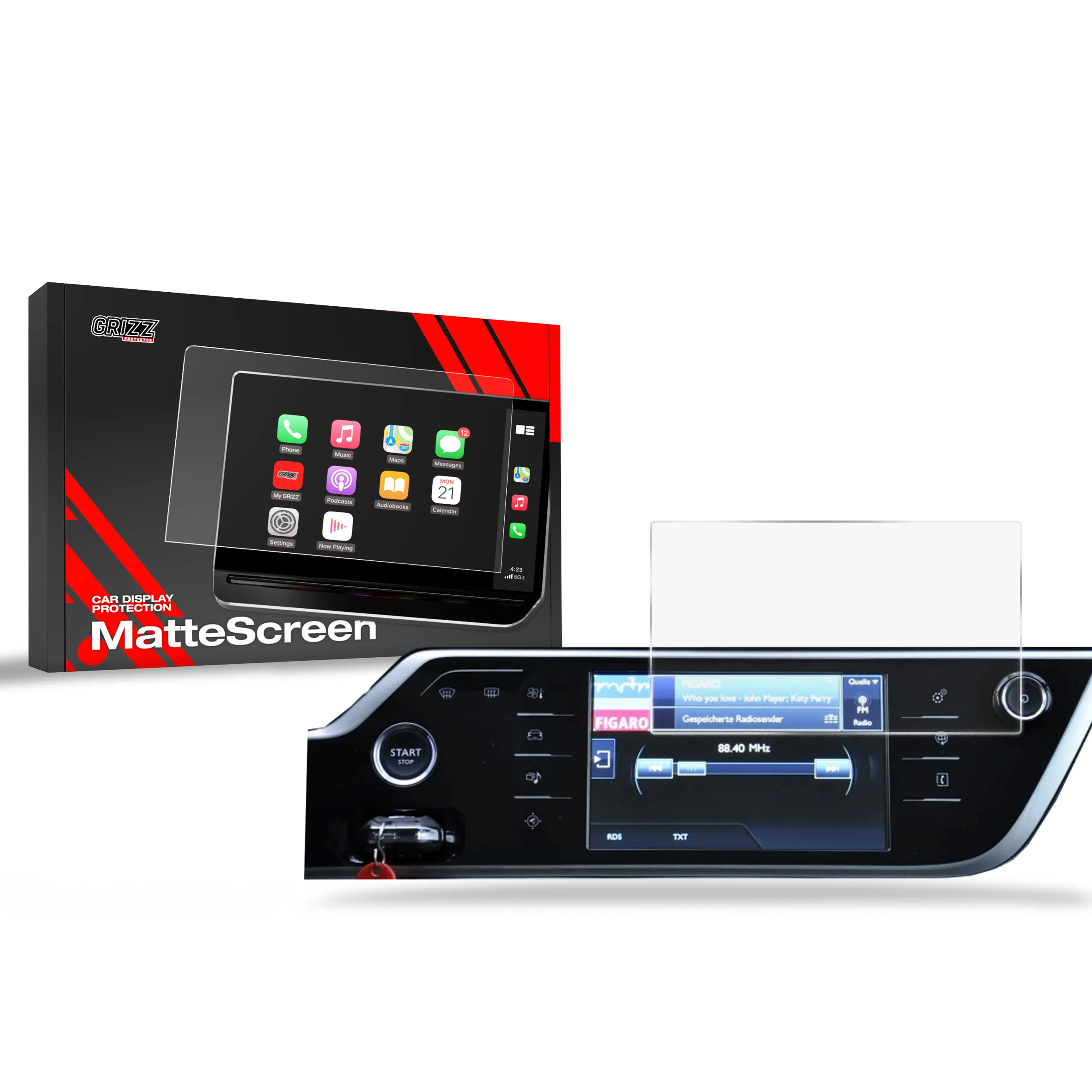 Skjermbeskytter Citroen C4 Grand Picasso 2014 - 2018 │ Matt Anti-fingeravtrykk Film Grizz MatteScreen