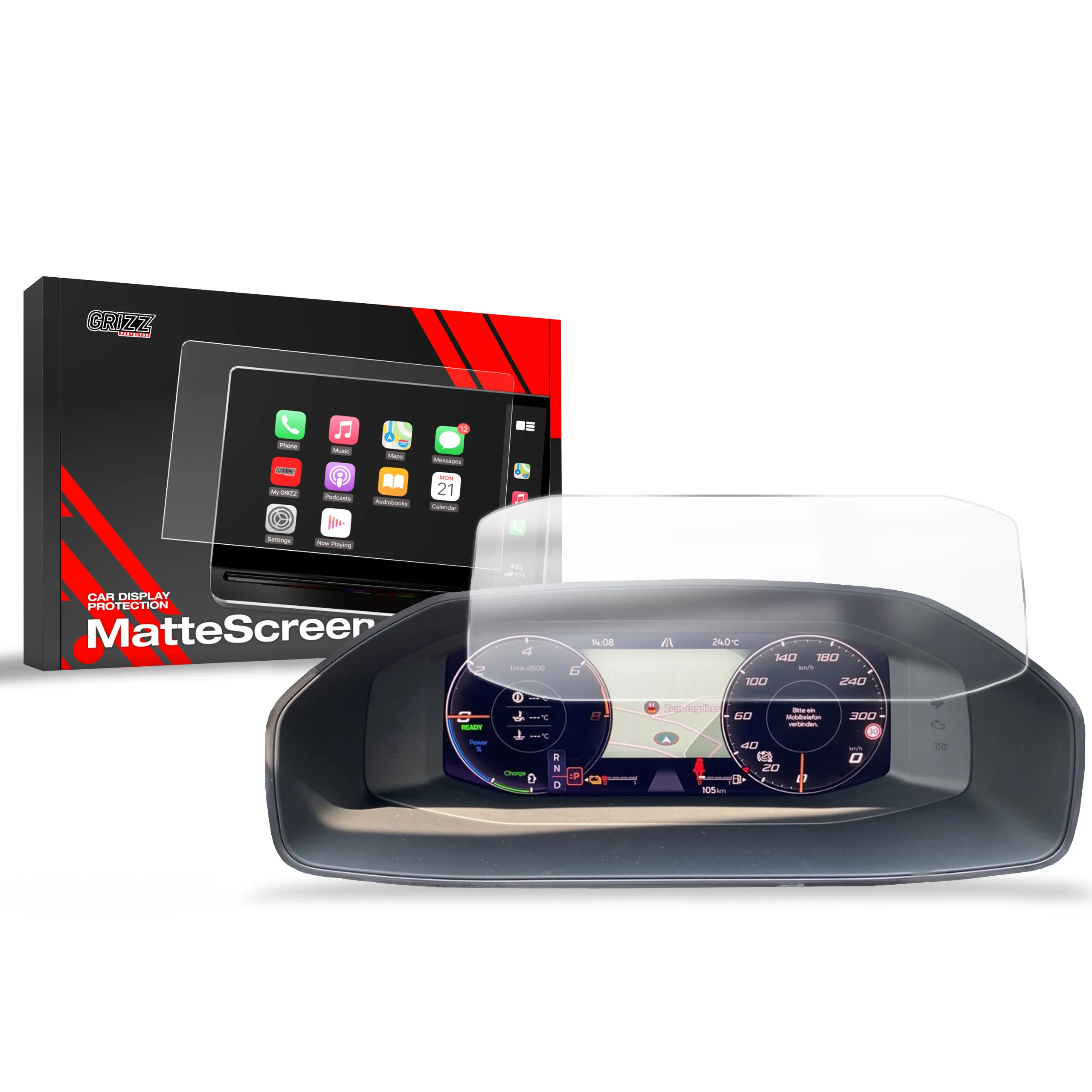 Skjermbeskytter Cupra Formentor Virtual Cockpit 10,25" 2020 - 2024 │ Matt Anti-fingeravtrykk Film Grizz MatteScreen