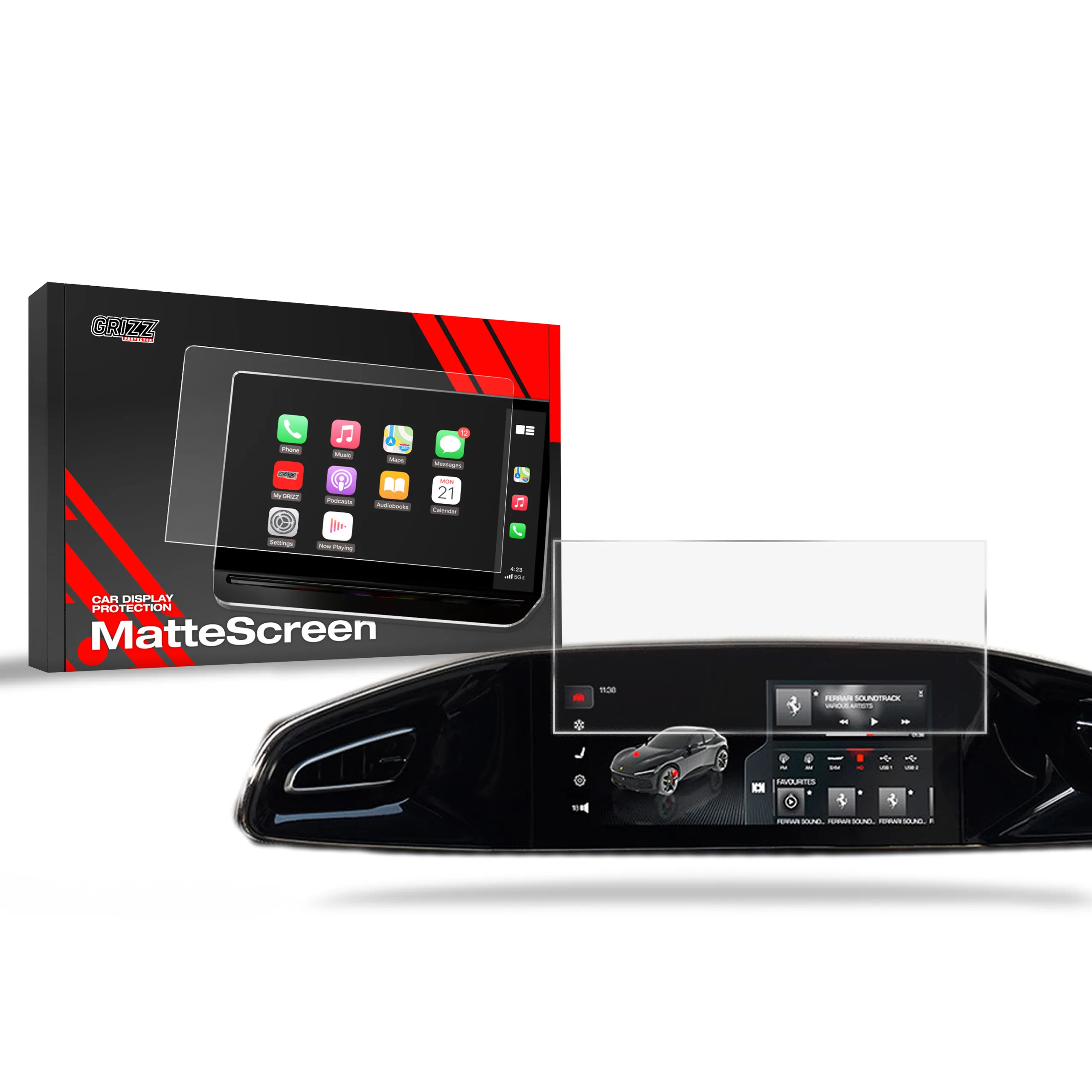 Skjermbeskytter Ferrari Purosangue 2023 - 2025 │ Matt Anti-fingeravtrykk Film Grizz MatteScreen