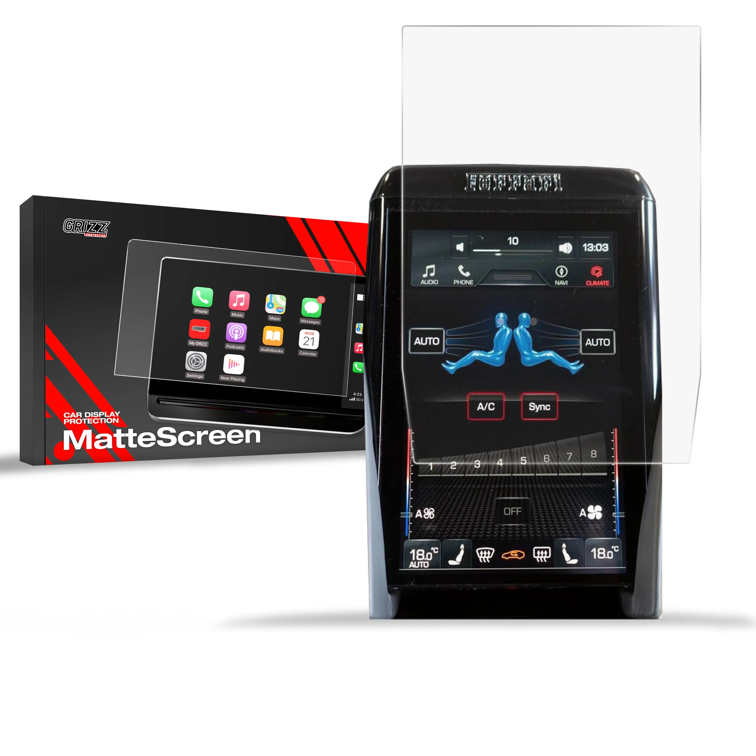 Skjermbeskytter Ferrari Roma 2020 - 2025 │ Matt Anti-fingeravtrykk Film Grizz MatteScreen