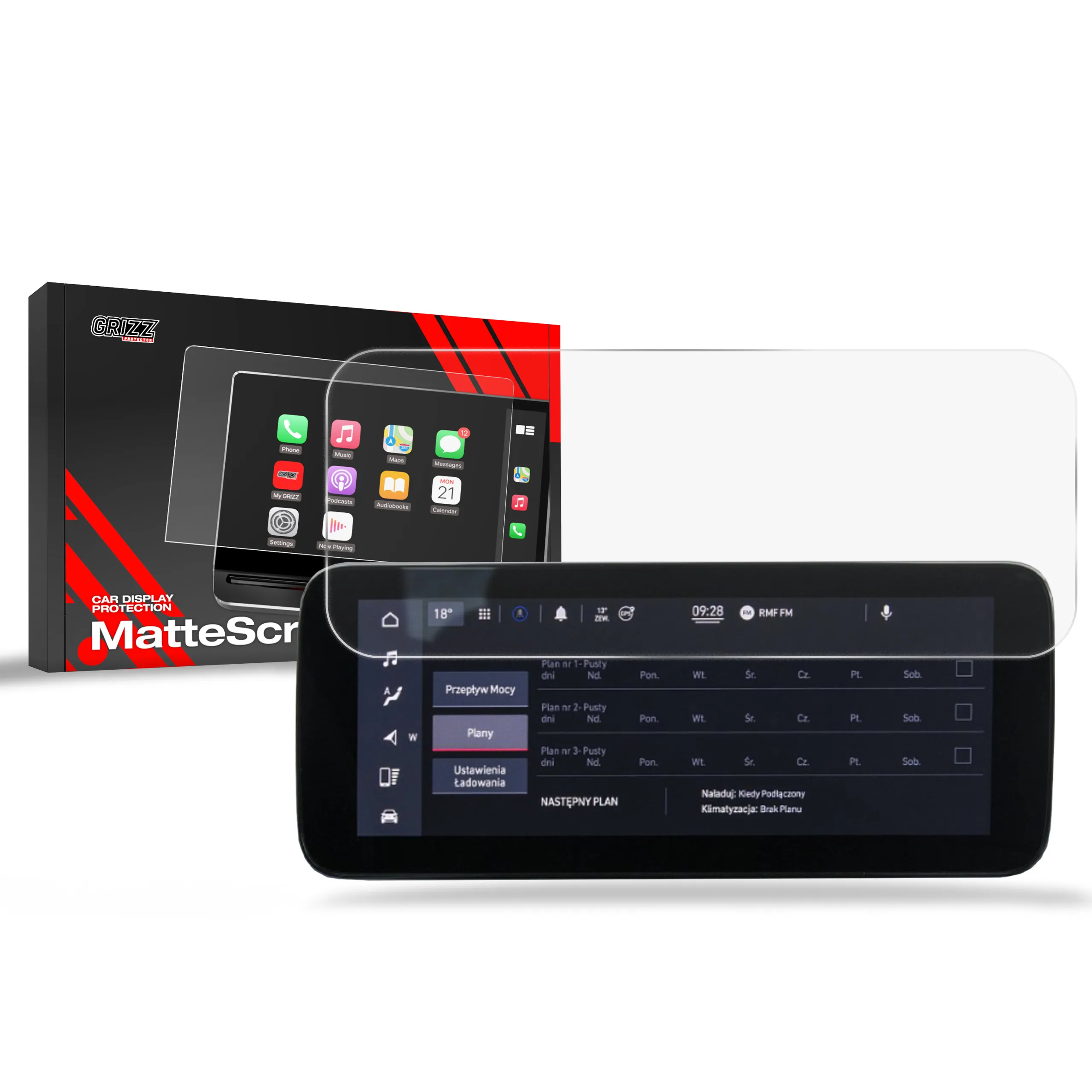 Skjermbeskytter Fiat Tipo 10,25" 2020 - 2025 │ Matt Anti-fingeravtrykk Film Grizz MatteScreen