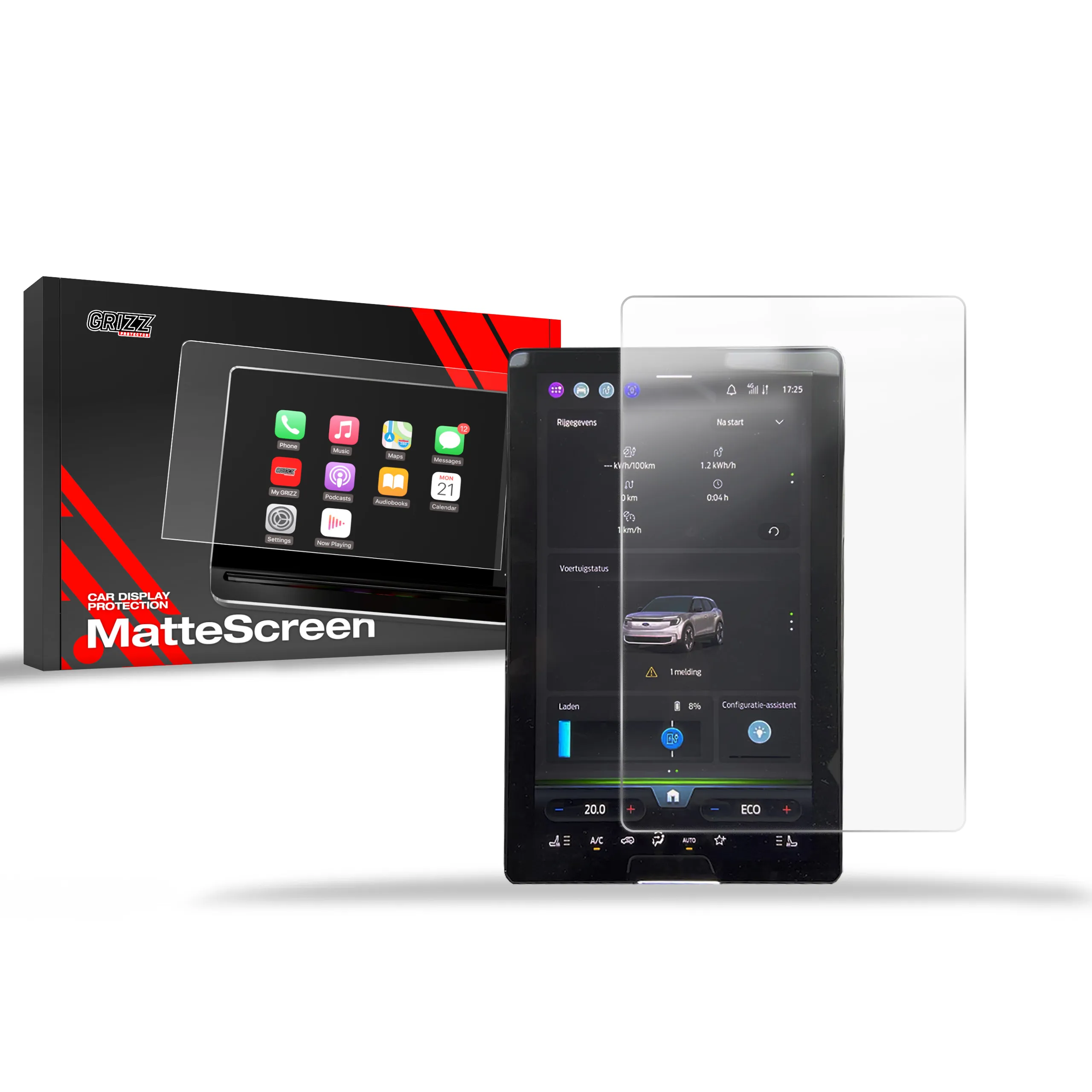 Skjermbeskytter Ford Explorer EV 14,6" 2024 - 2025 │ Matt Anti-fingeravtrykk Film Grizz MatteScreen