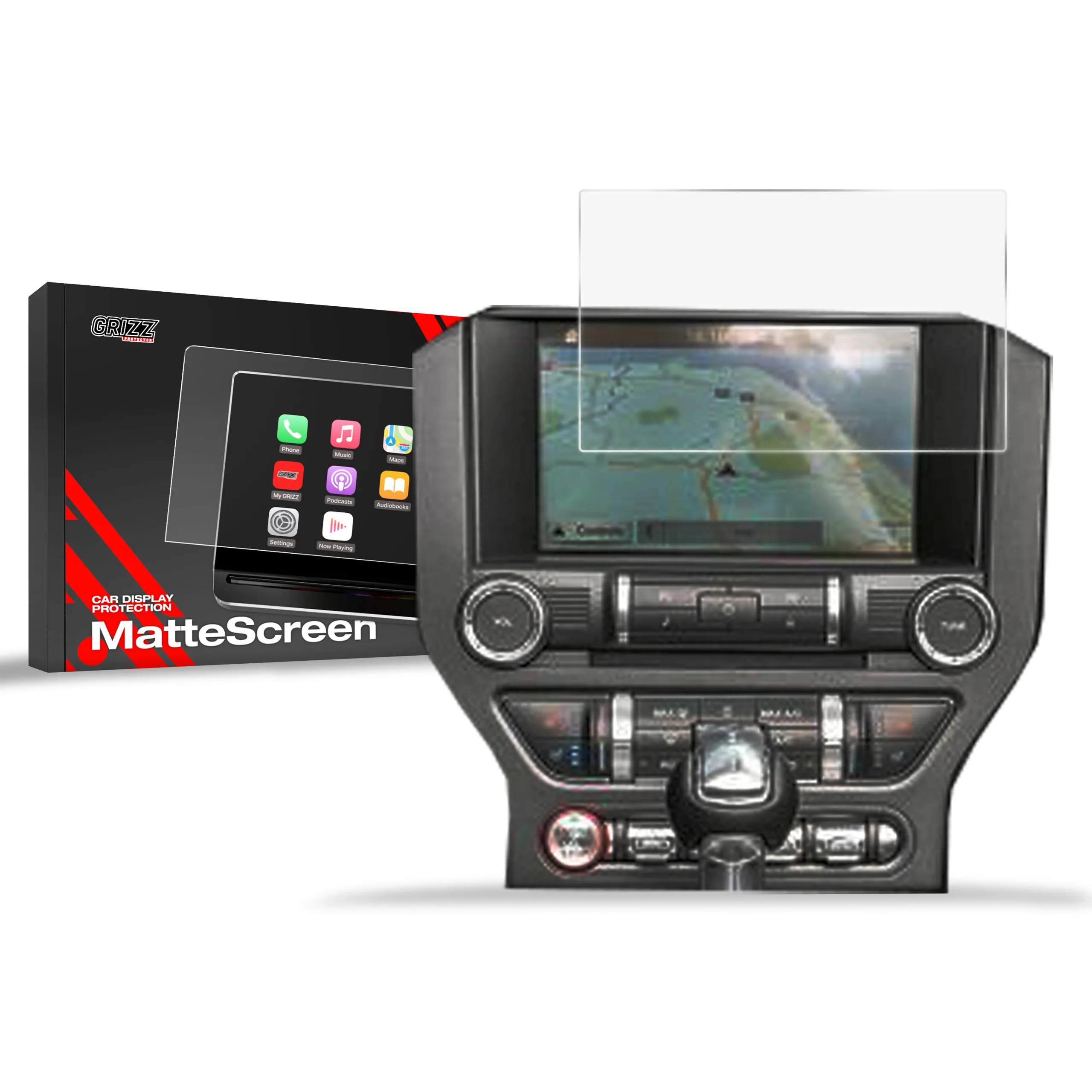 Skjermbeskytter Ford Mustang 6 2014 - 2023 │ Matt Anti-fingeravtrykk Film Grizz MatteScreen