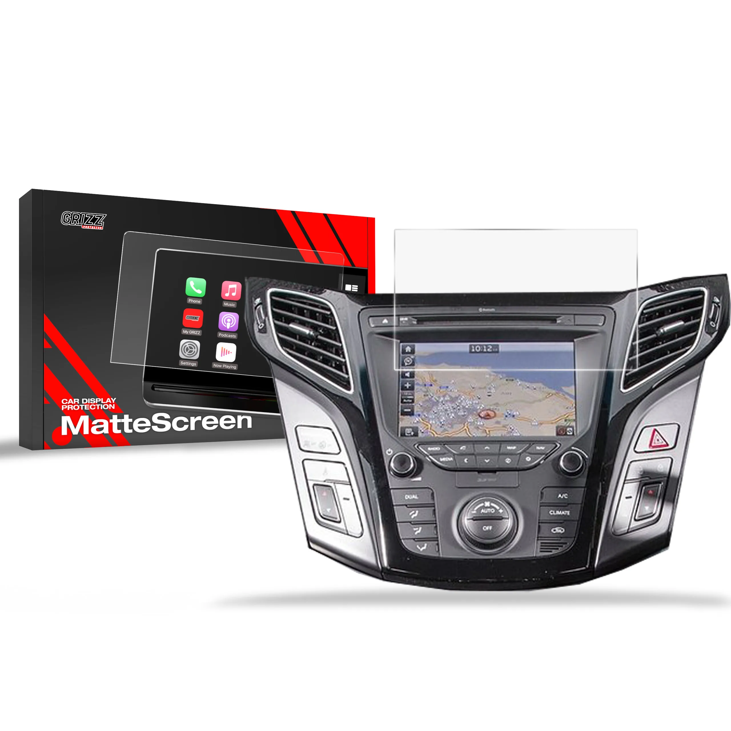 Skjermbeskytter Hyundai i40 2015 - 2018 │ Matt Anti-fingeravtrykk Film Grizz MatteScreen