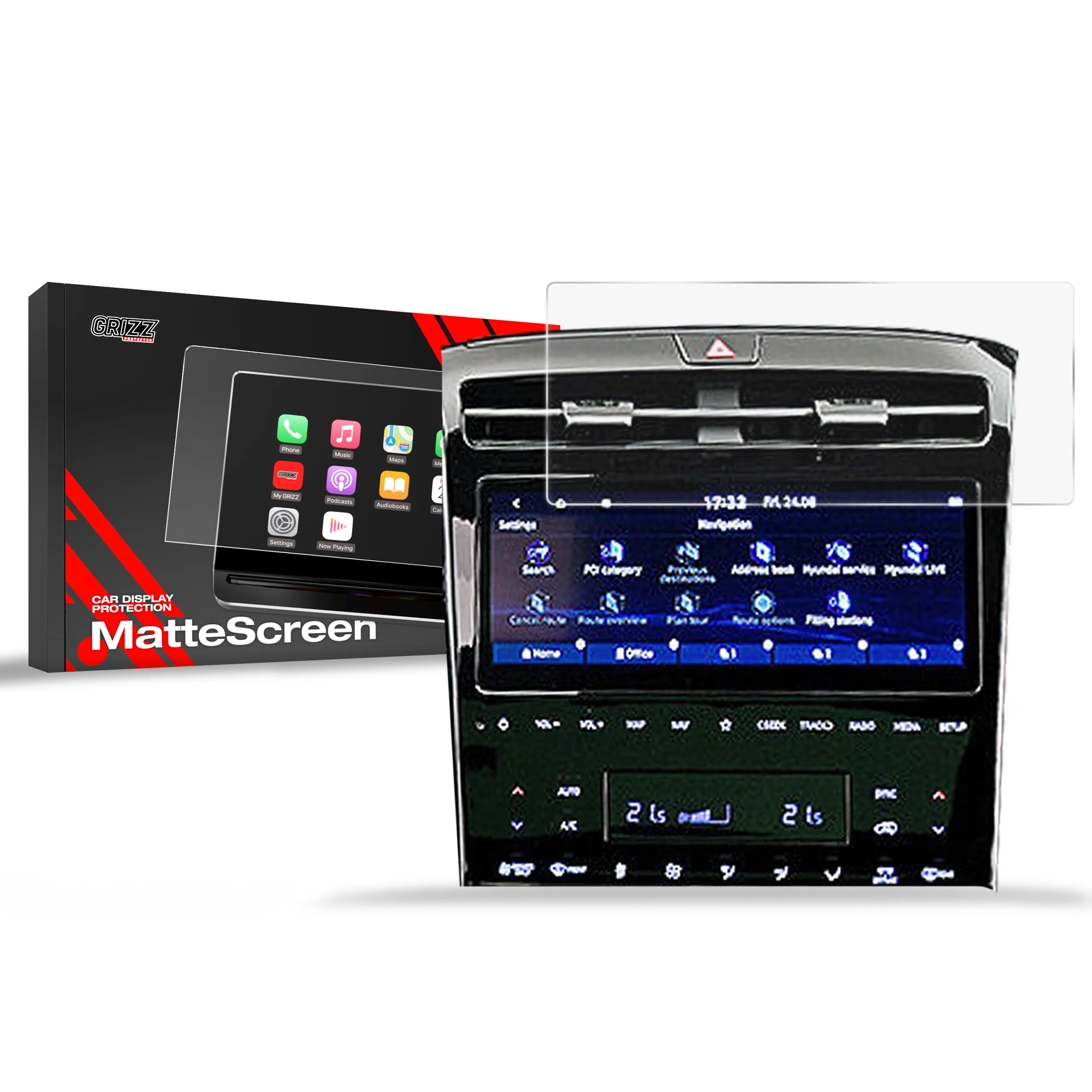 Skjermbeskytter Hyundai Tucson 10,25" 2020 - 2024 │ Matt Anti-fingeravtrykk Film Grizz MatteScreen