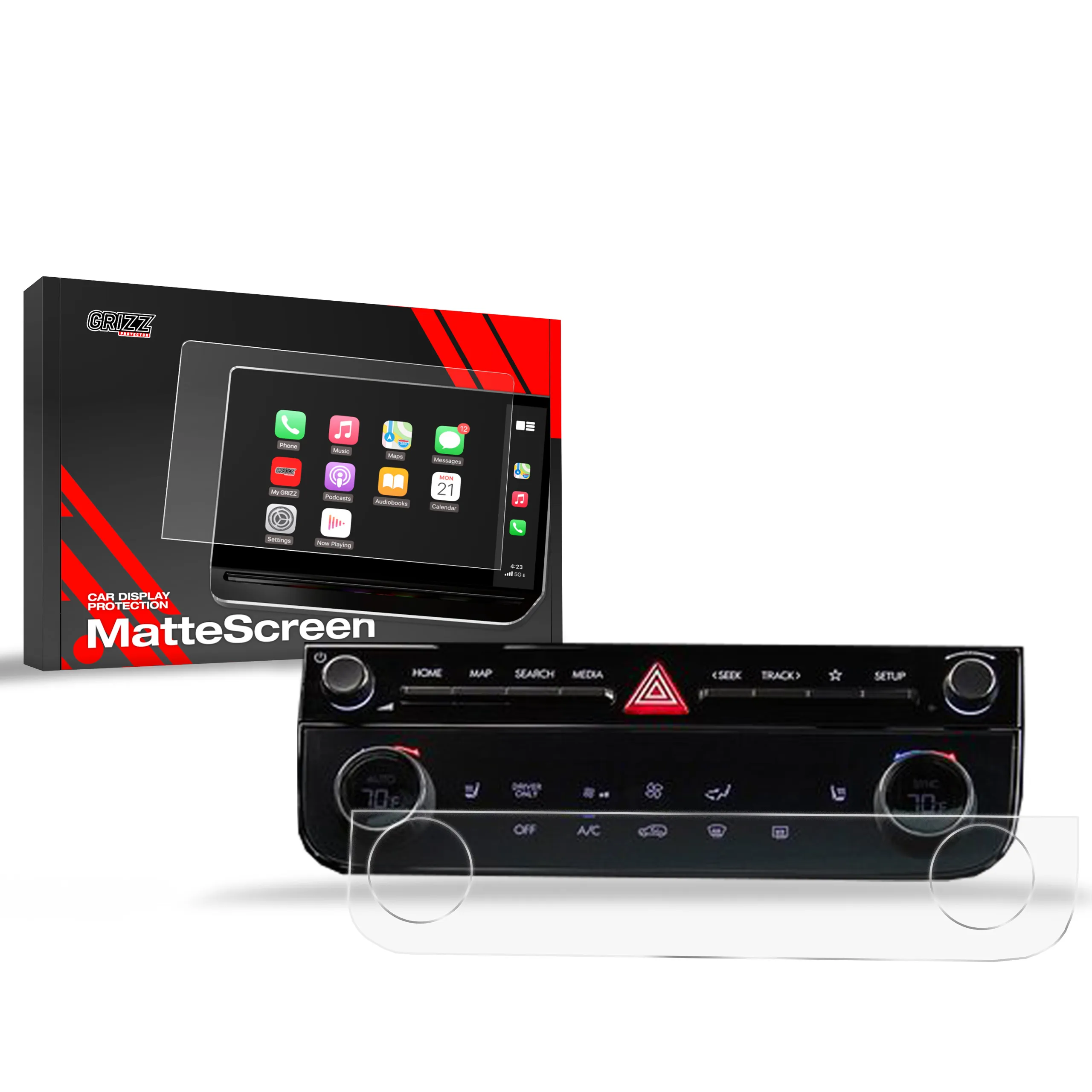 Skjermbeskytter Hyundai Tucson AC Panel 2024 - 2025 │ Matt Anti-fingeravtrykk Film Grizz MatteScreen
