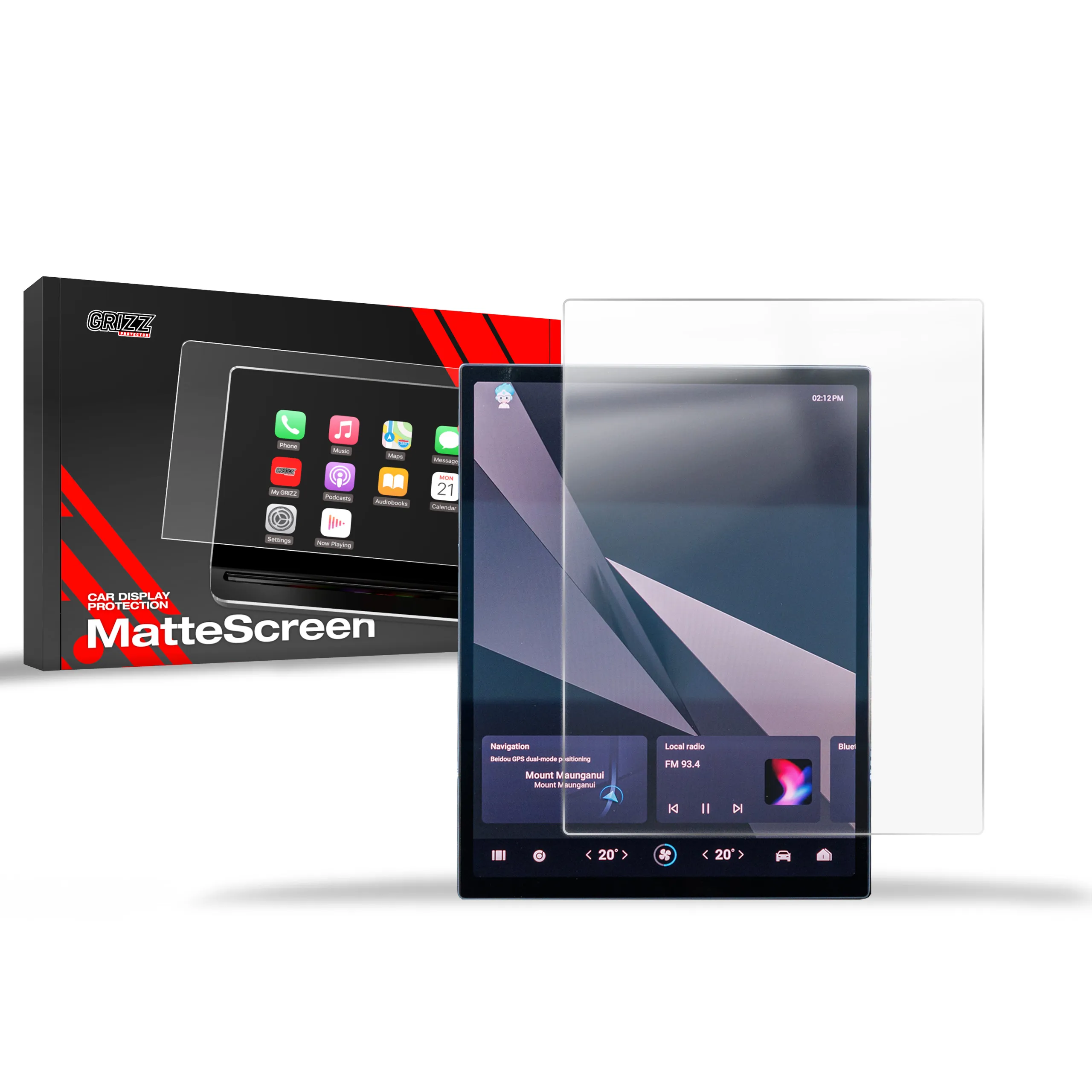 Skjermbeskytter Jaecoo J7 13,2" 2024 - 2025 │ Matt Anti-fingeravtrykk Film Grizz MatteScreen