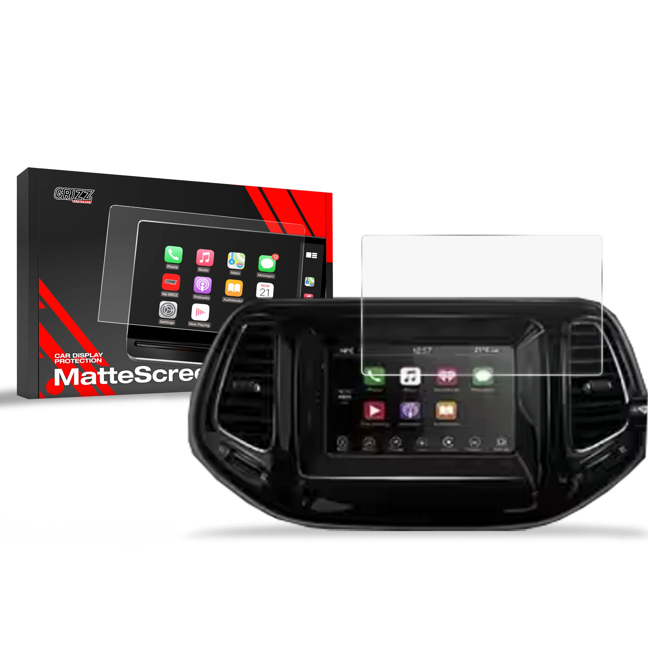 Skjermbeskytter Jeep Compass 8,6" 2017 - 2021 │ Matt Anti-fingeravtrykk Film Grizz MatteScreen