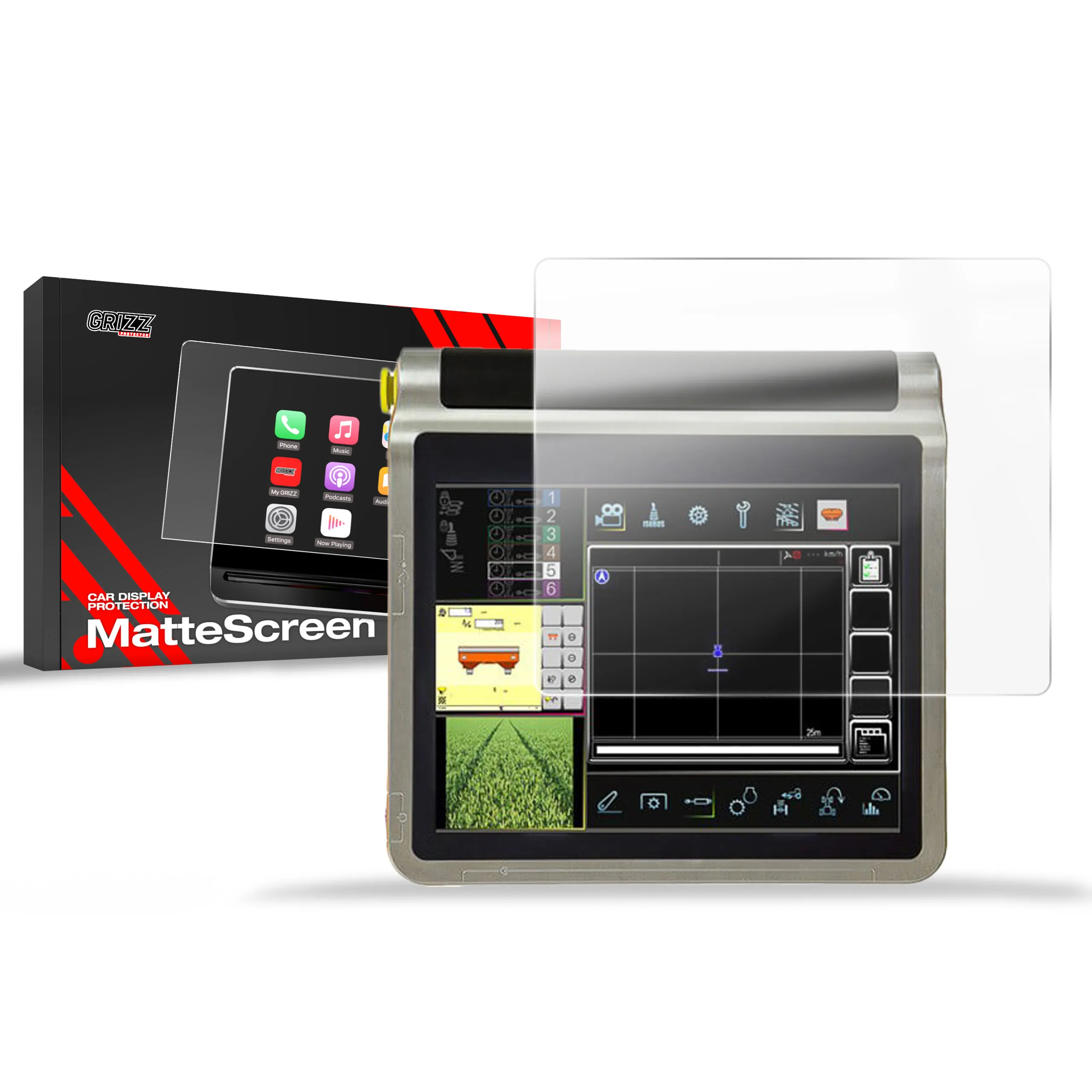Skjermbeskytter Kubota K-Monitor Pro │ Matt Anti-fingeravtrykk Film Grizz MatteScreen