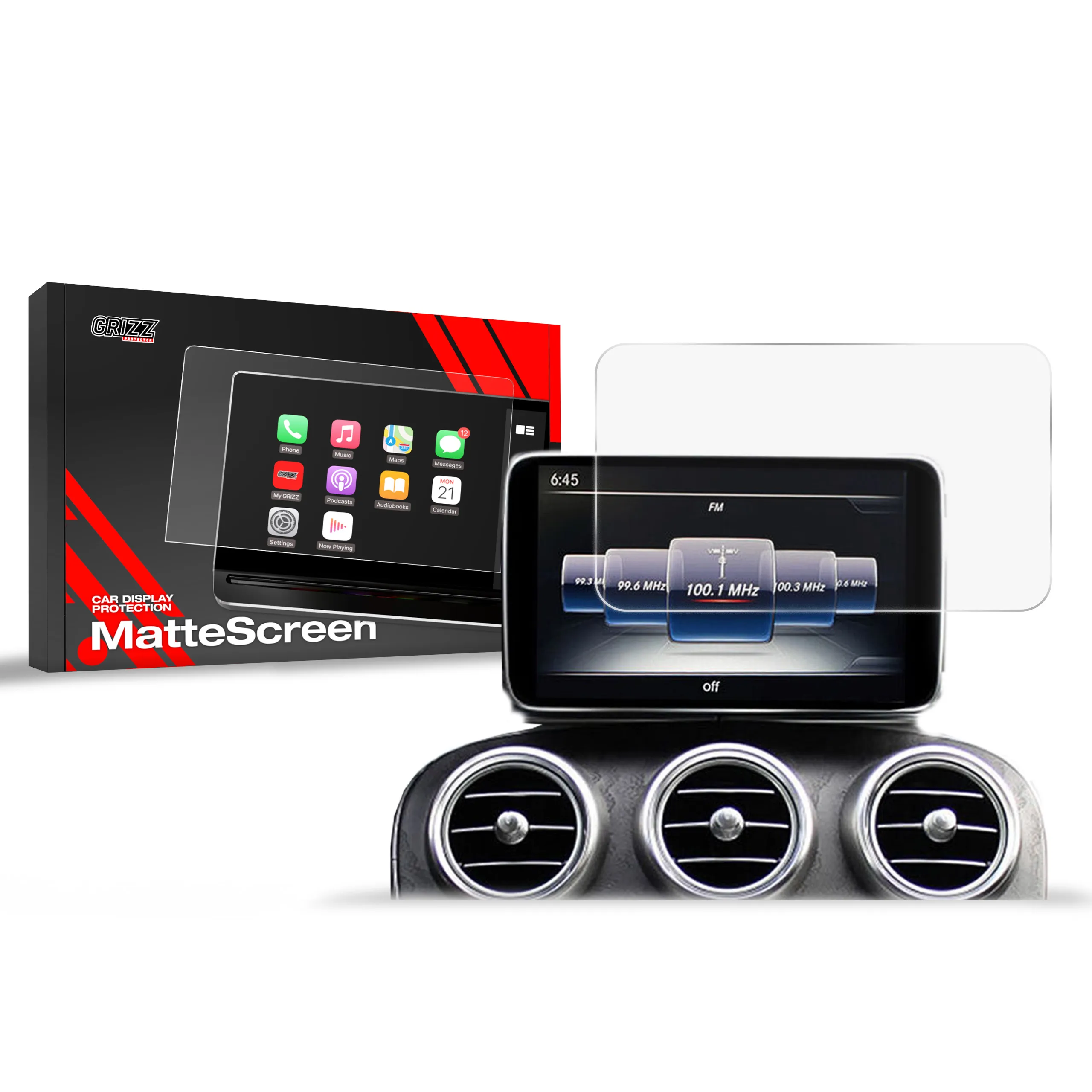 Skjermbeskytter Mercedes GLC C253 8,4" 2015 - 2019 │ Matt Anti-fingeravtrykk Film Grizz MatteScreen
