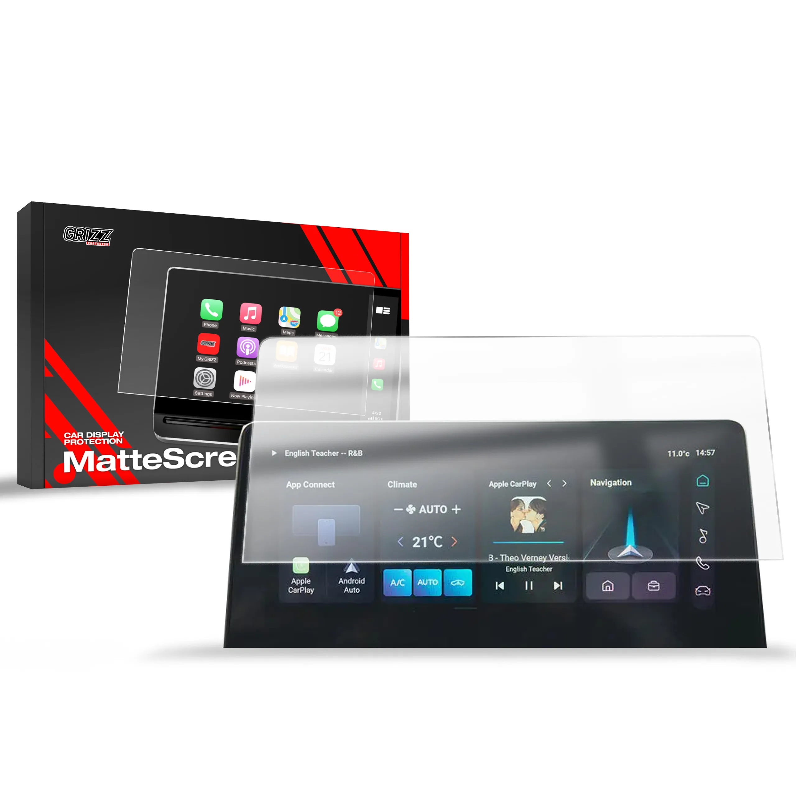 Skjermbeskytter MG 3 10,25" 2024 - 2025 │ Matt Anti-fingeravtrykk Film Grizz MatteScreen