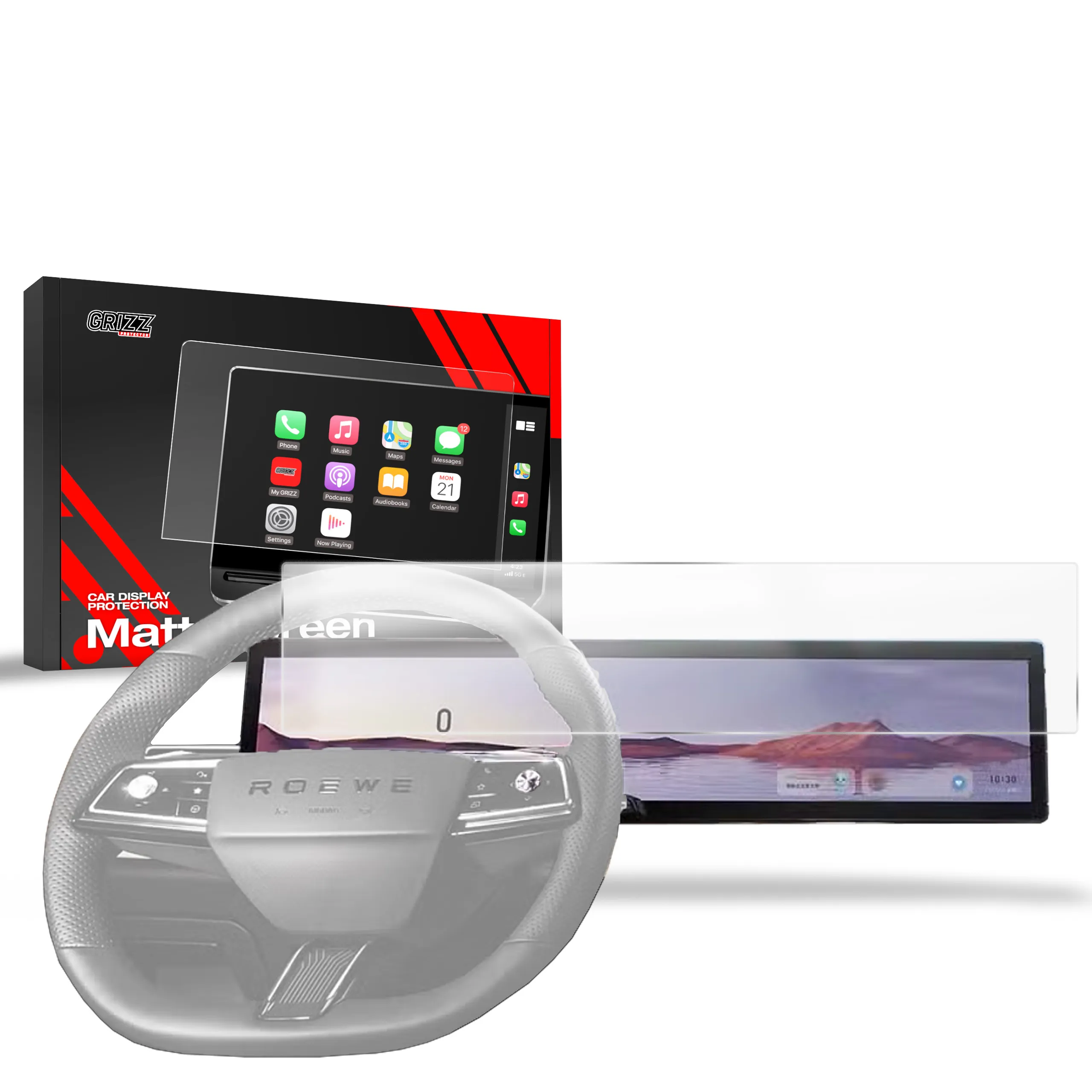 Skjermbeskytter MG HS II 12,3" 2024 - 2025 │ Matt Anti-fingeravtrykk Film Grizz MatteScreen