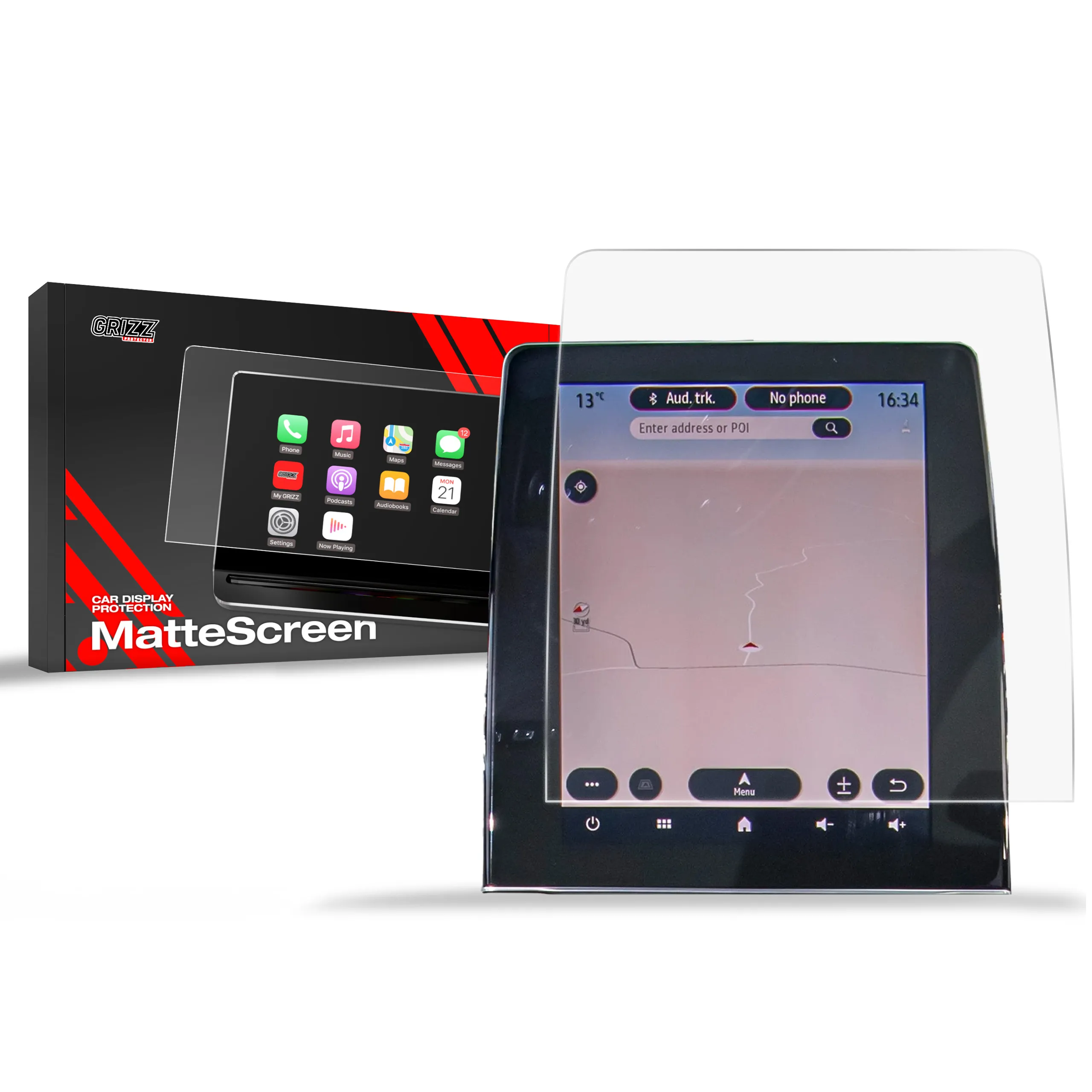 Skjermbeskytter Mitsubishi ASX II 9,3" 2022 - 2024 │ Matt Anti-fingeravtrykk Film Grizz MatteScreen