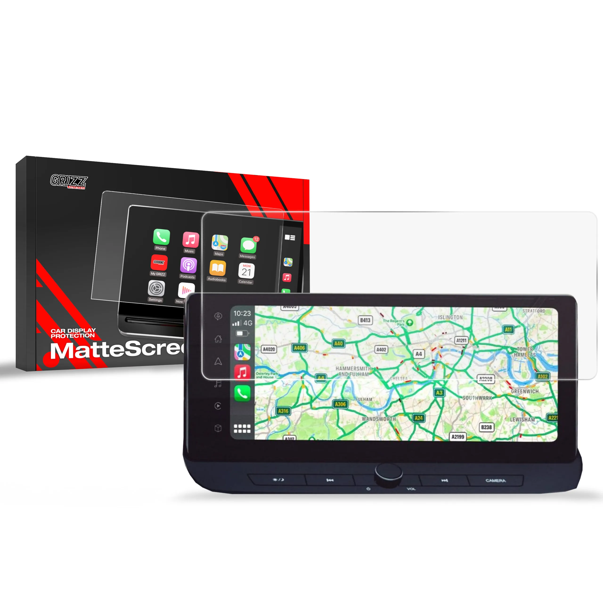 Skjermbeskytter Mitsubishi Outlander 12,3" 2024 - 2025 │ Matt Anti-fingeravtrykk Film Grizz MatteScreen – bilde 8