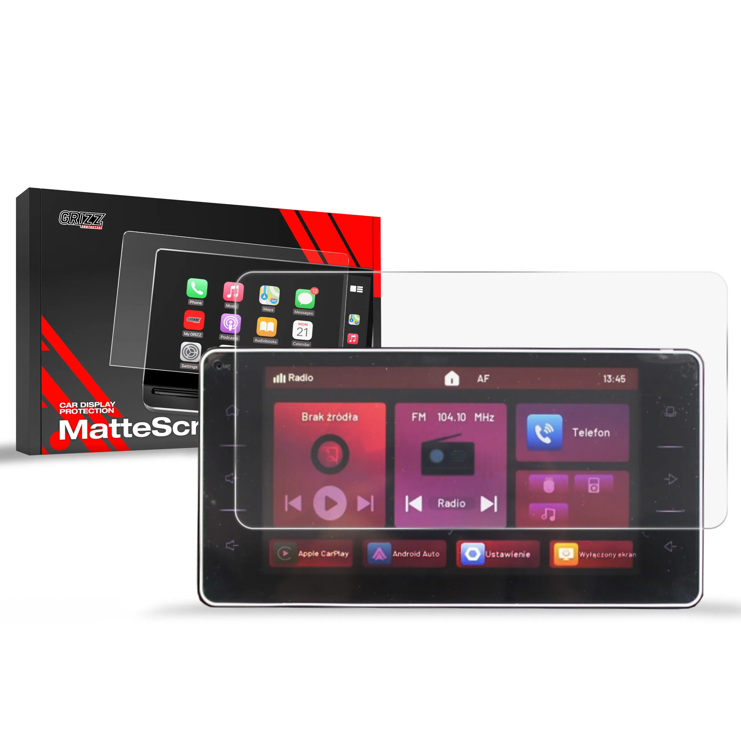 Skjermbeskytter Mitsubishi Space Star 8" 2024 - 2025 │ Matt Anti-fingeravtrykk Film Grizz MatteScreen
