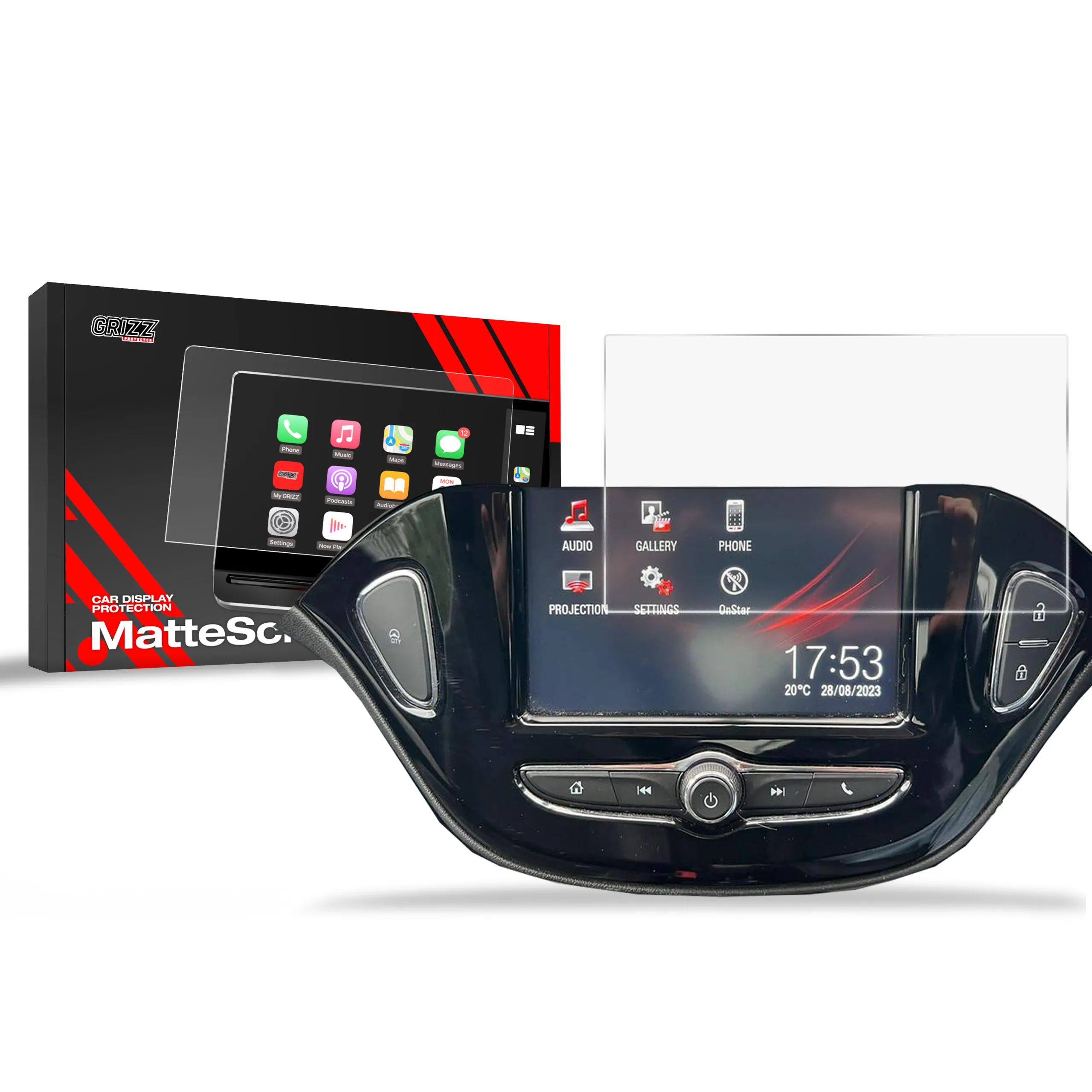 Skjermbeskytter Opel Adam 7" 2012 - 2019 │ Matt Anti-fingeravtrykk Film Grizz MatteScreen
