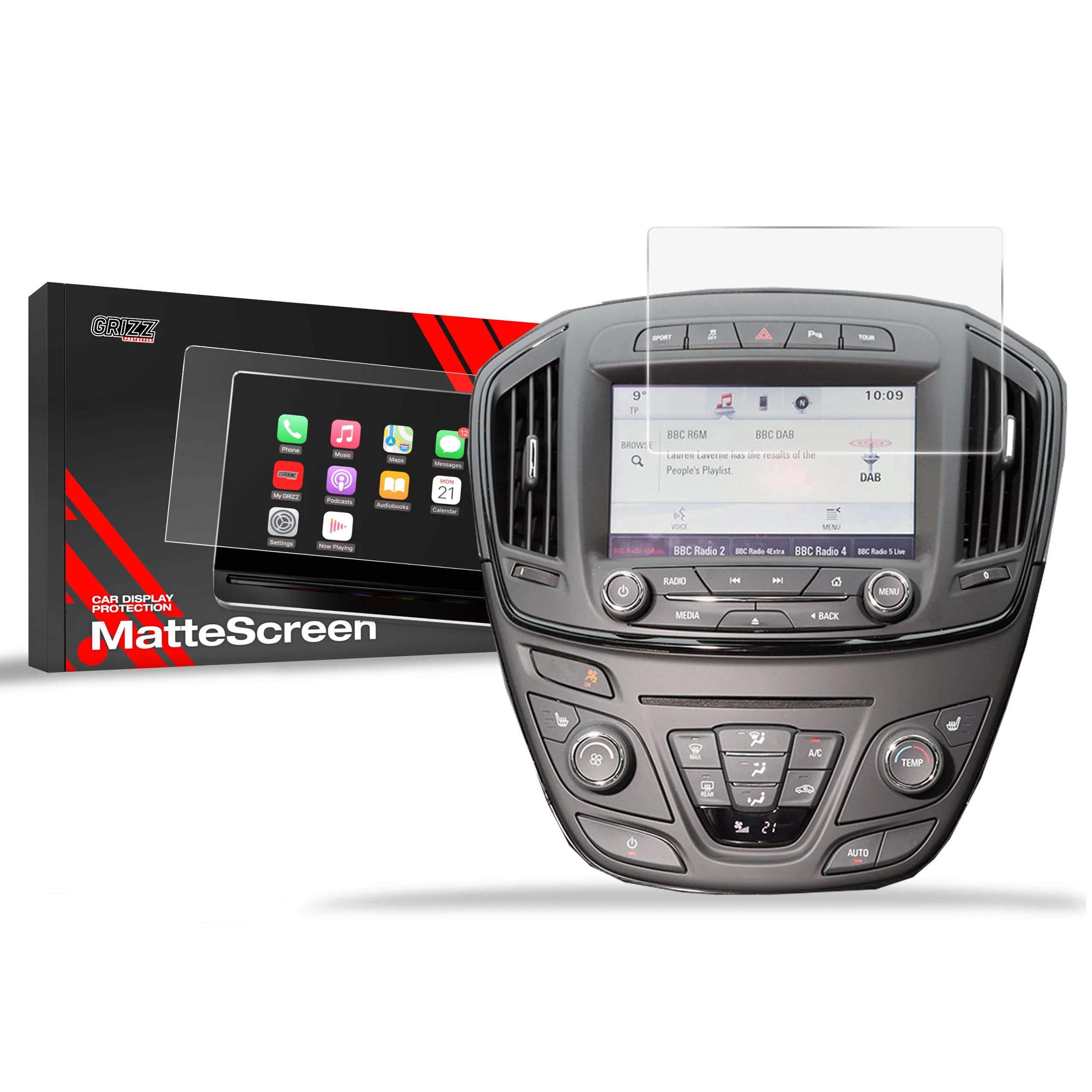Skjermbeskytter Opel Insignia 2015 - 2017 │ Matt Anti-fingeravtrykk Film Grizz MatteScreen