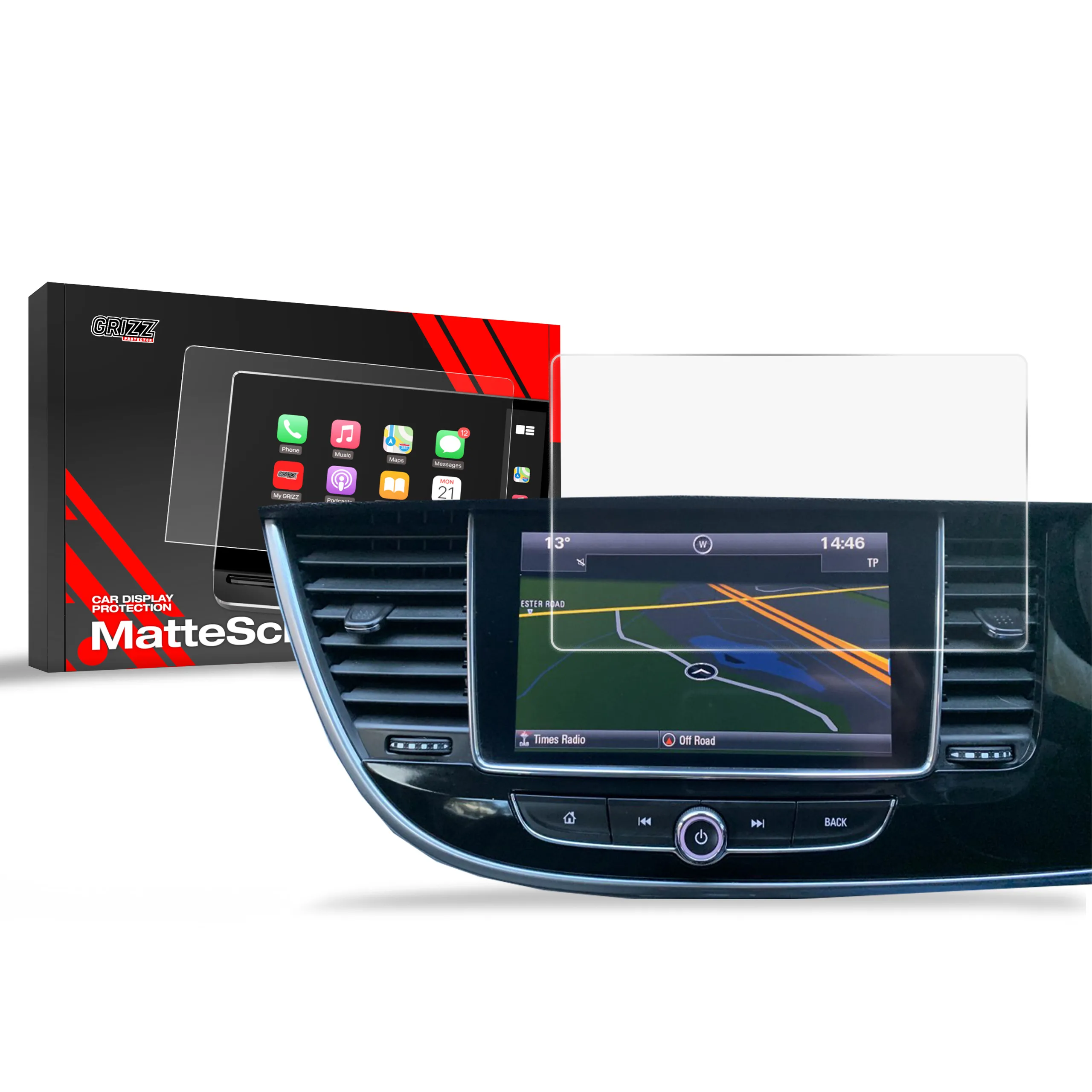Skjermbeskytter Opel Mokka X 2016 - 2019 │ Matt Anti-fingeravtrykk Film Grizz MatteScreen