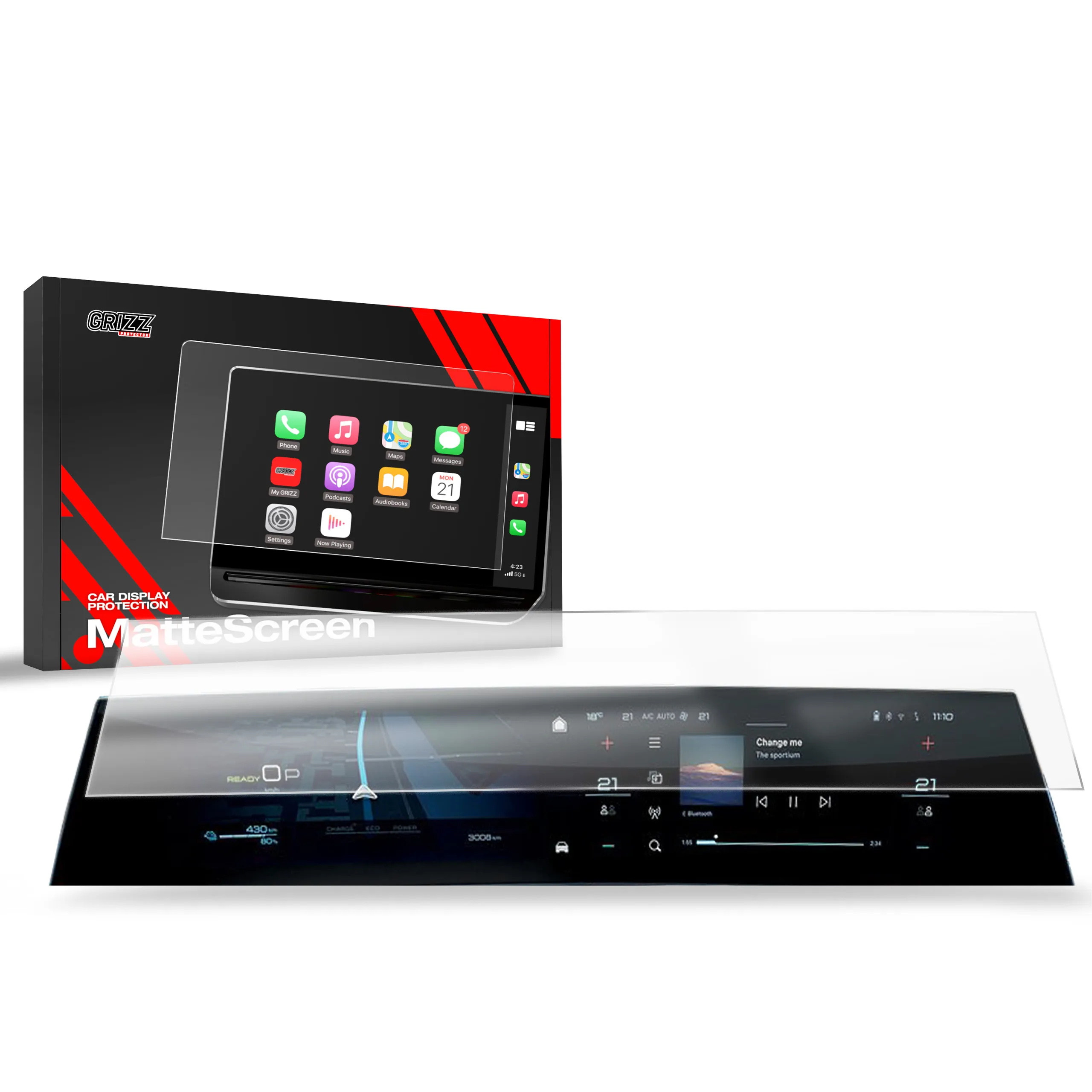 Skjermbeskytter Peugeot 3008 2024 - 2025 │ Matt Anti-fingeravtrykk Film Grizz MatteScreen