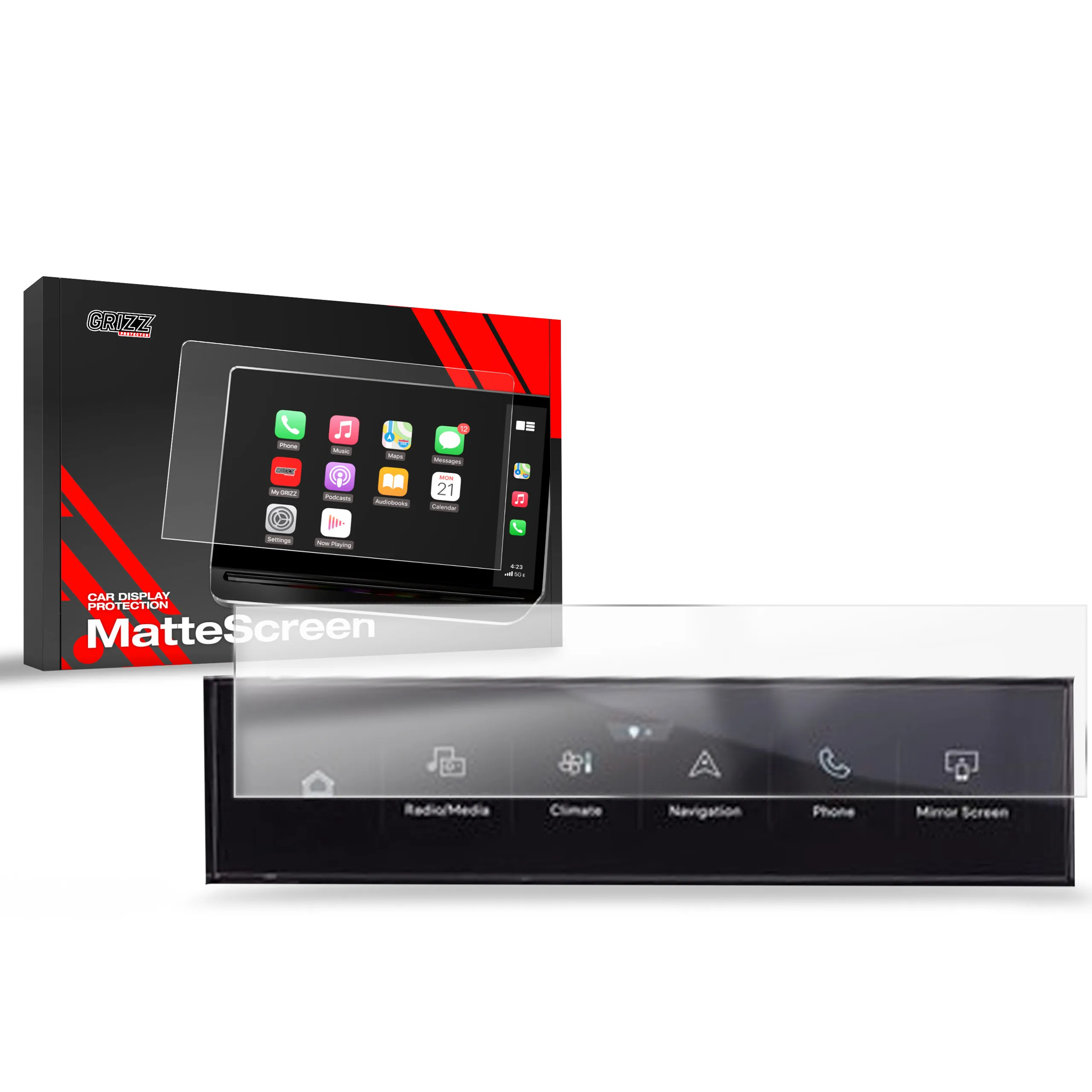 Skjermbeskytter Peugeot 3008 AC Panel 2024 - 2025 │ Matt Anti-fingeravtrykk Film Grizz MatteScreen