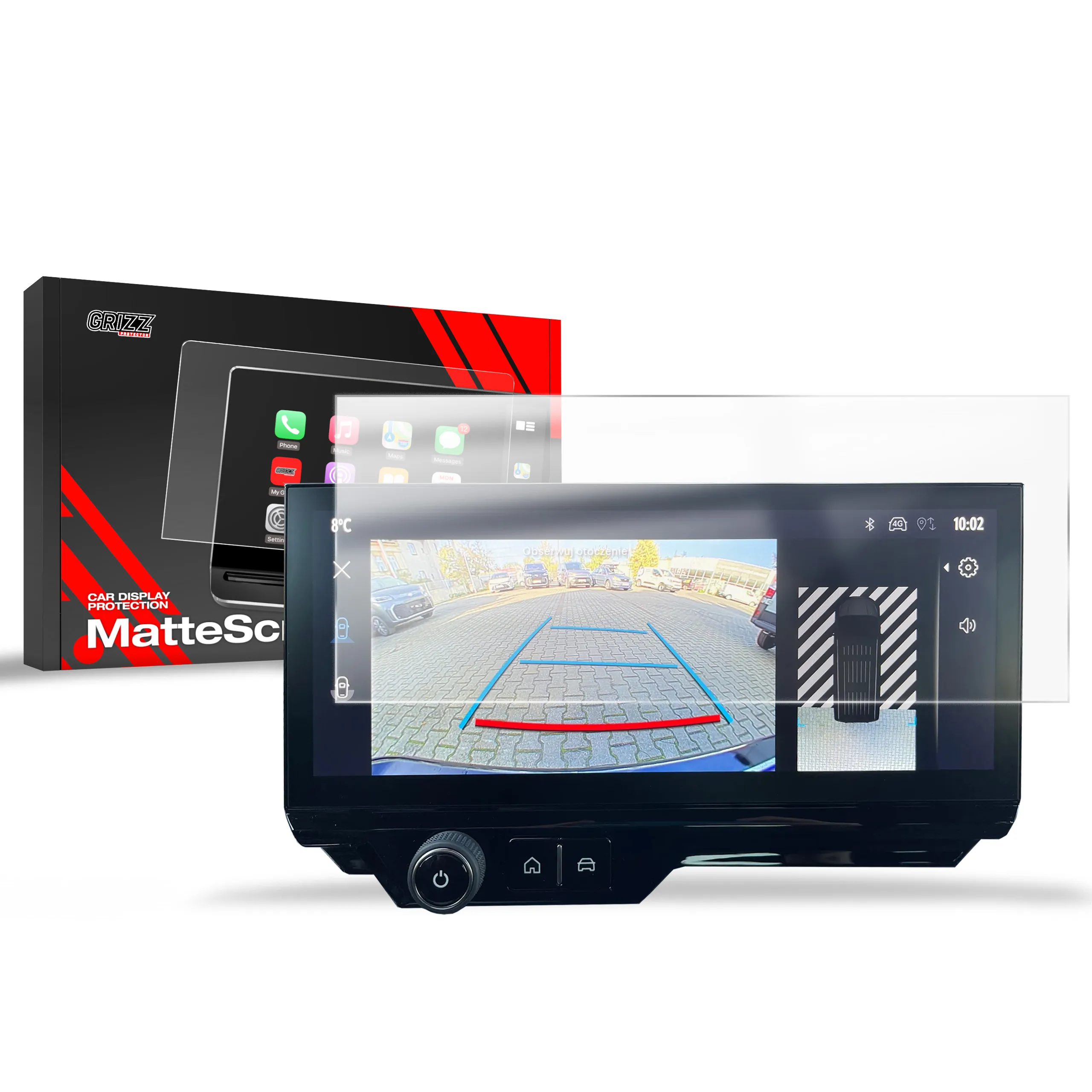 Skjermbeskytter Peugeot Partner III 10" 2023 - 2025 │ Matt Anti-fingeravtrykk Film Grizz MatteScreen