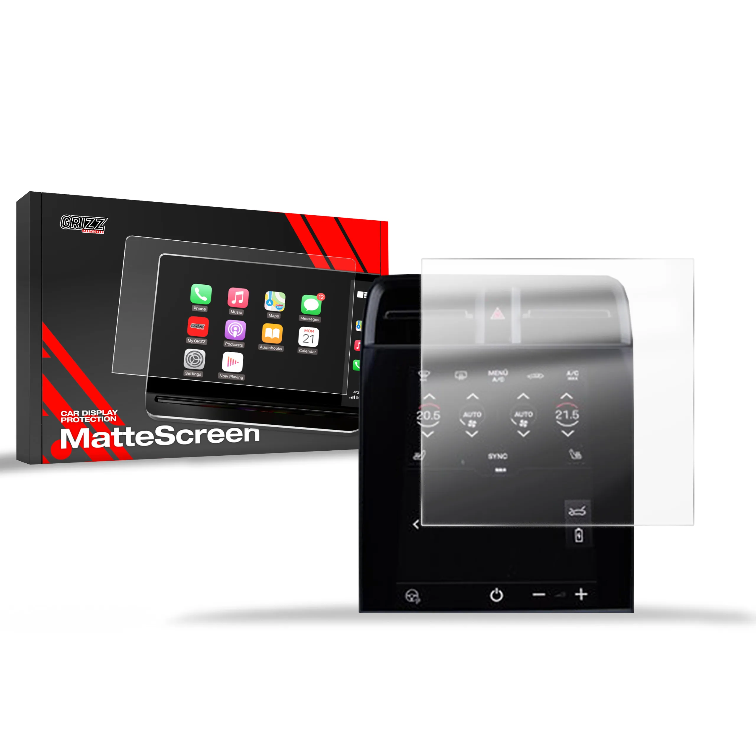 Skjermbeskytter Porsche Taycan 2019 - 2025 │ Matt Anti-fingeravtrykk Film Grizz MatteScreen
